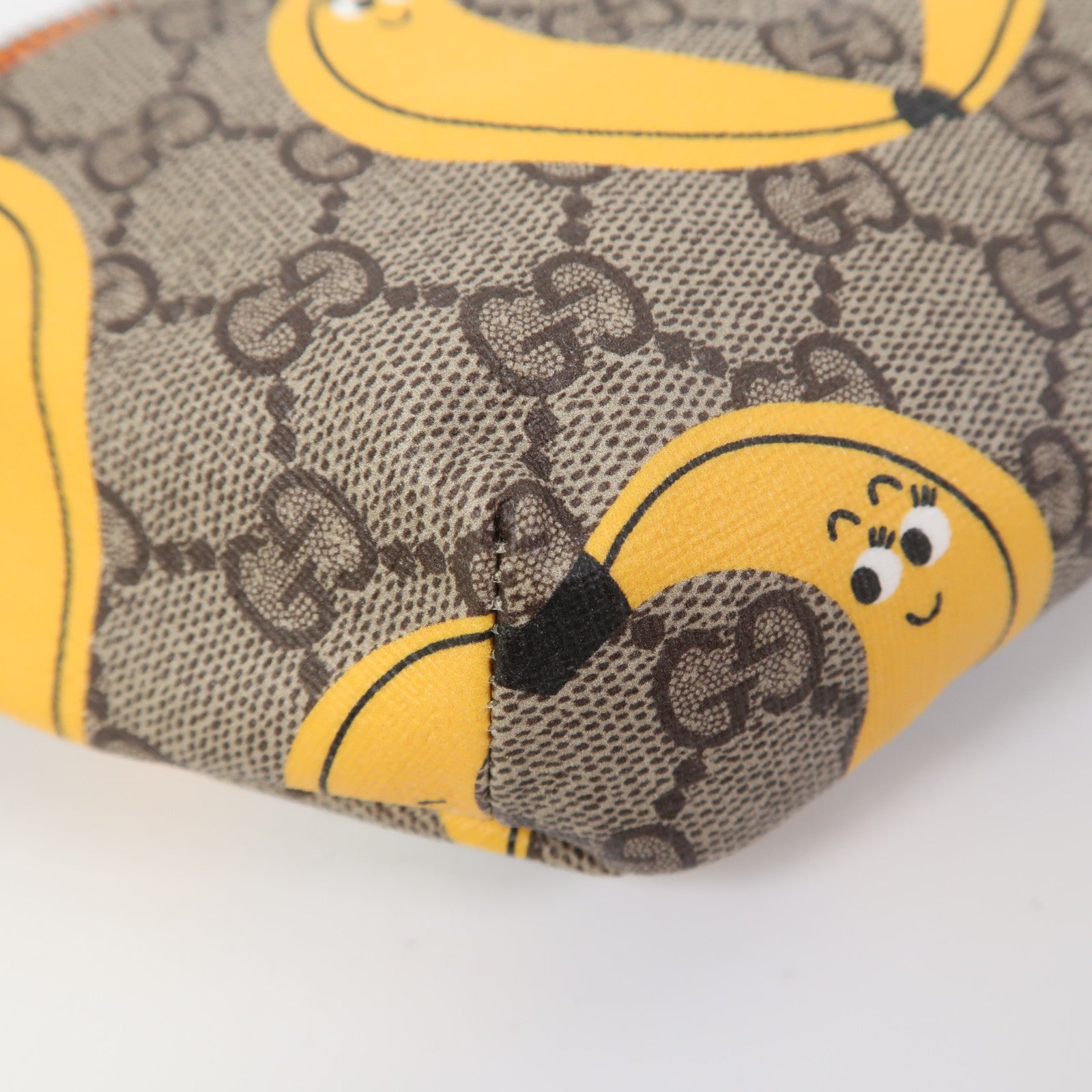 GUCCI 塗層帆布Waist Bag銀扣腰包啡色/橙色/黃色