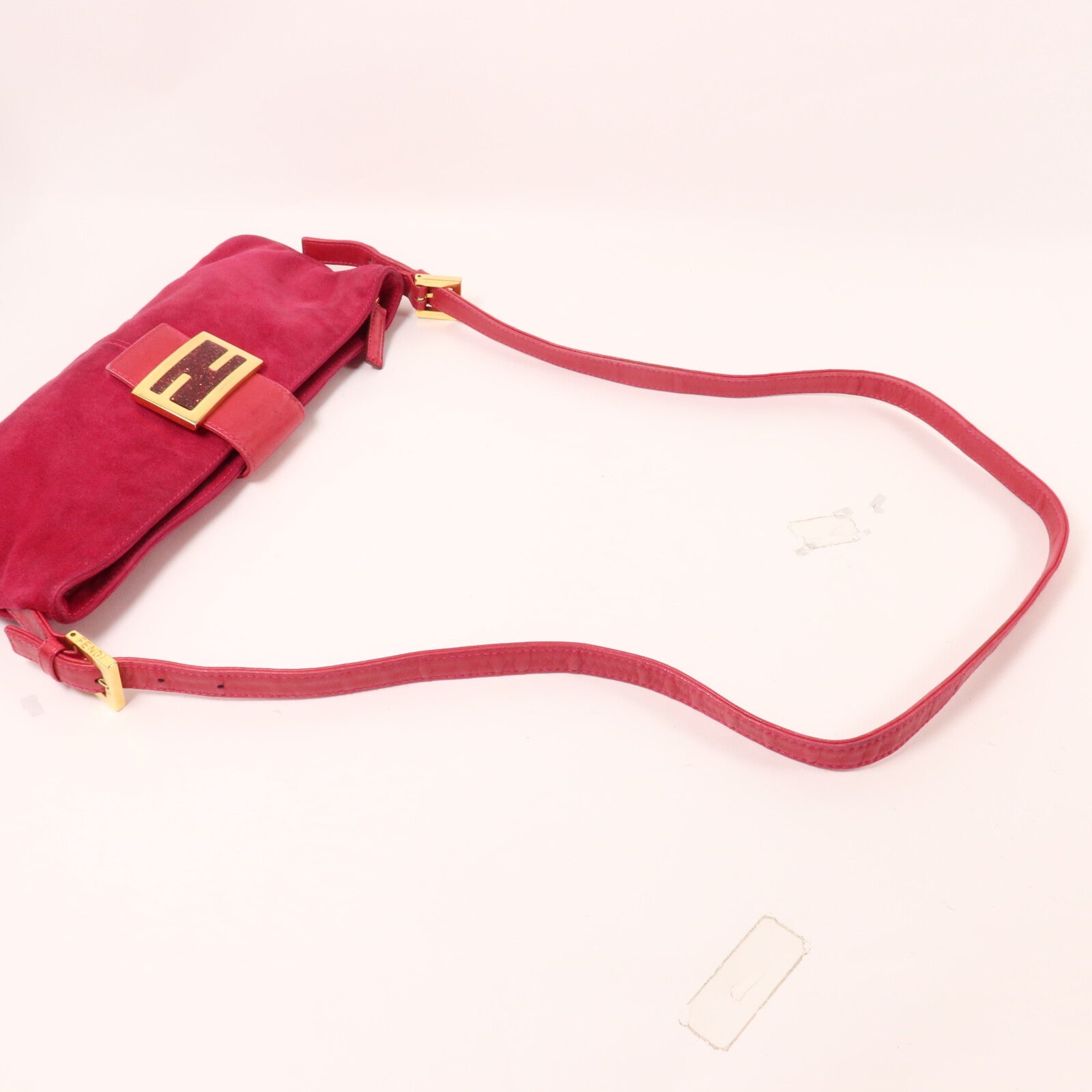 FENDI 麂皮皮革Mamma Baguette肩背袋
