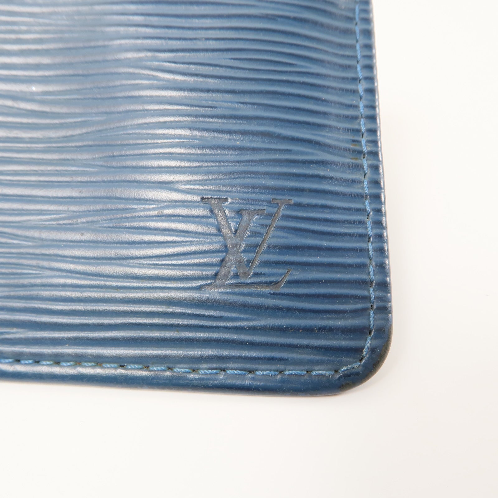 LOUIS VUITTON Epi Cles Coin Purse金扣零錢包藍色