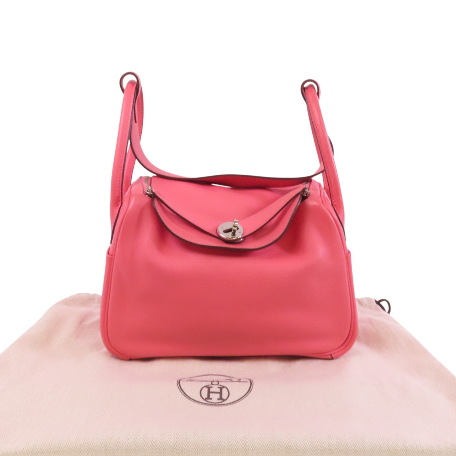 HERMES Evercolor皮革Lindy 26銀扣肩背袋