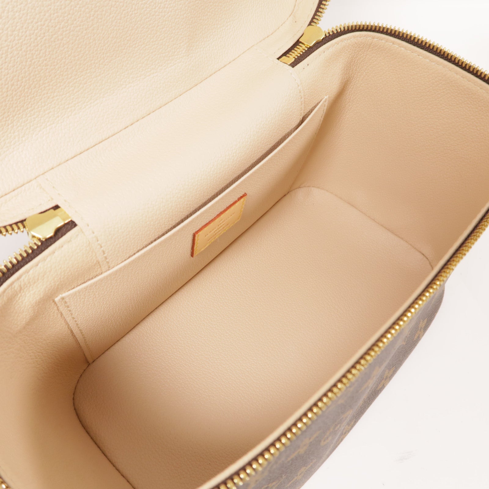 LOUIS VUITTON Monogram Nice BB金扣手挽袋棕色