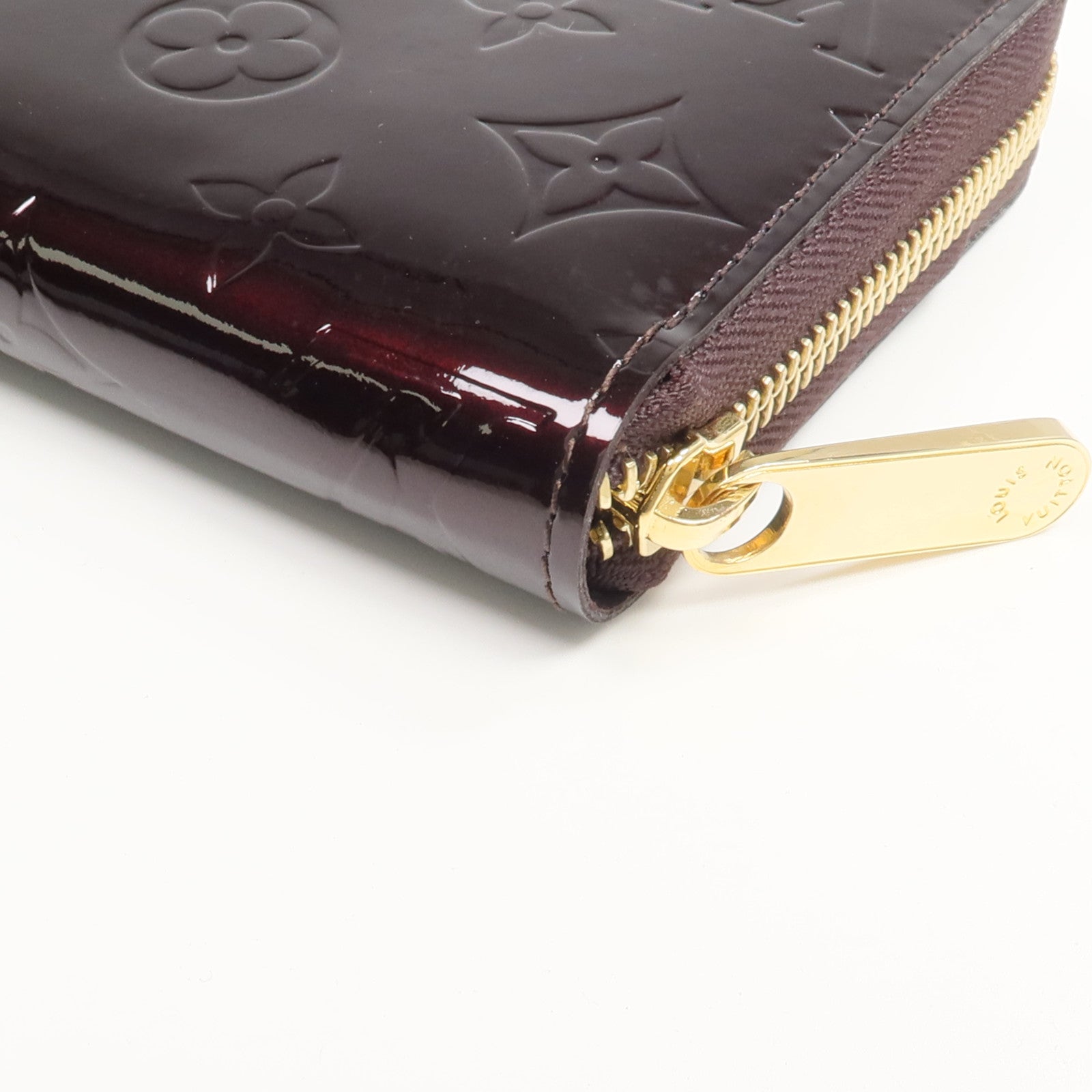 LOUIS VUITTON Monogram Vernis Zippy Long Wallet長錢包Amarante