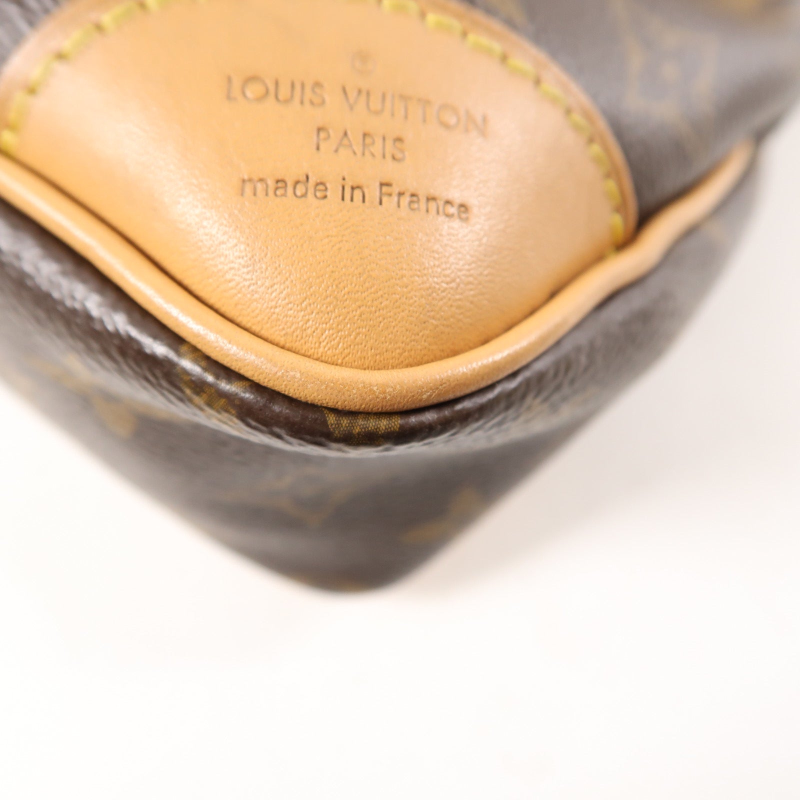 LOUIS VUITTON Monogram Odeon金扣肩背袋棕色
