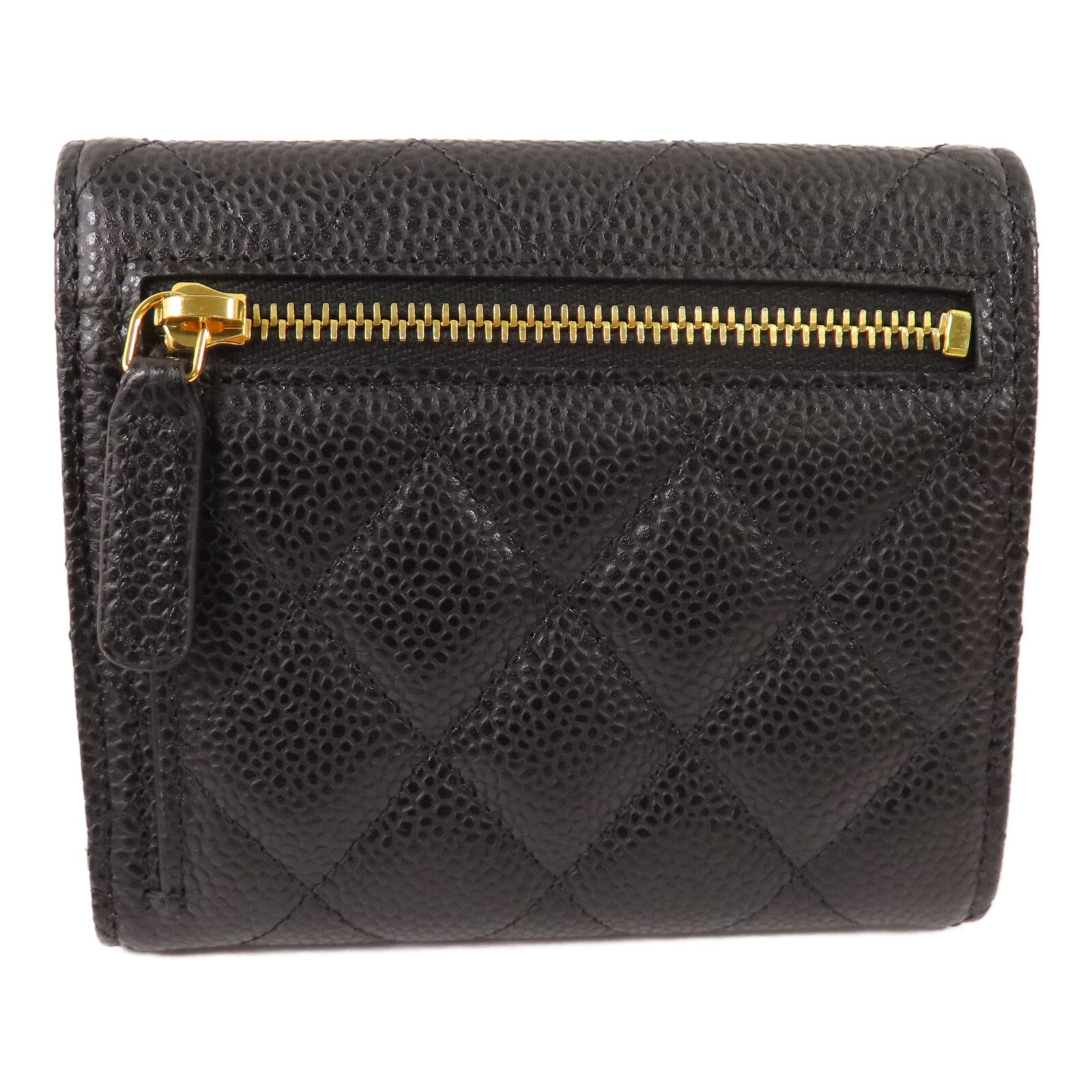 CHANEL 牛皮皮革Classic Wallet金扣短錢包