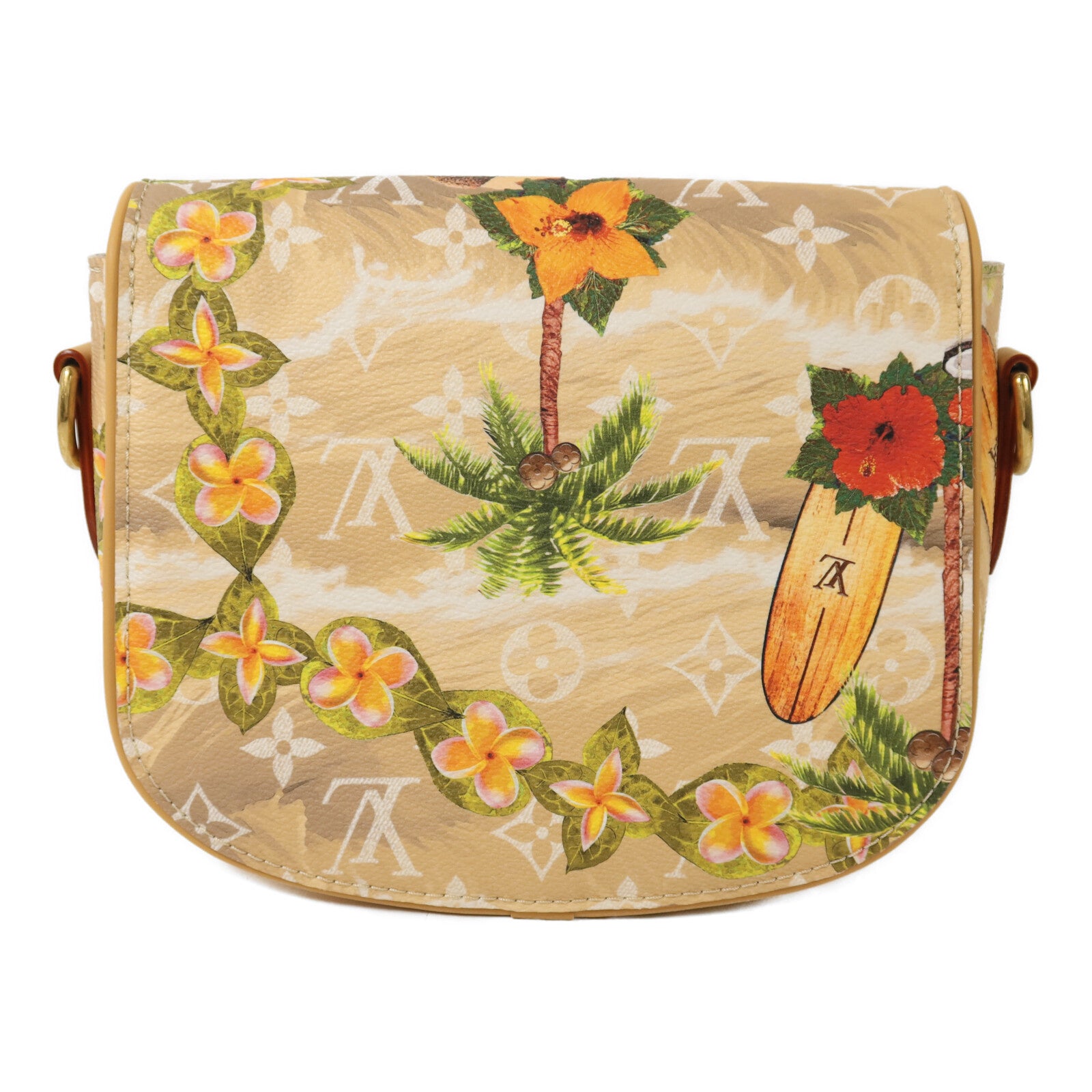 LOUIS VUITTON Monogram Surfin Sand Montsouris金扣肩背袋