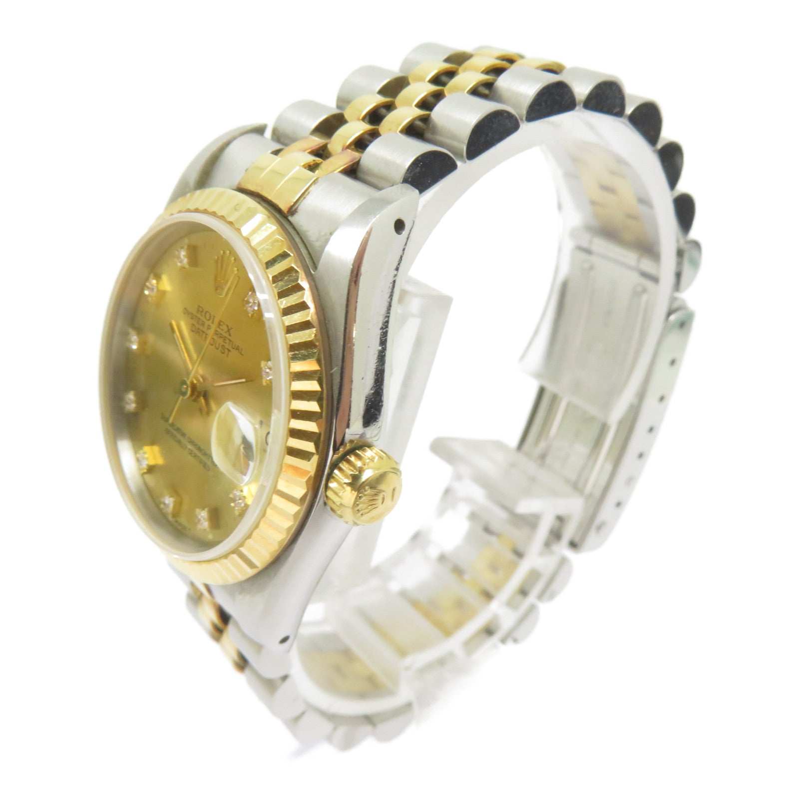 ROLEX Datejust (1993) 18K黃金/不鏽鋼手錶自動機芯金色