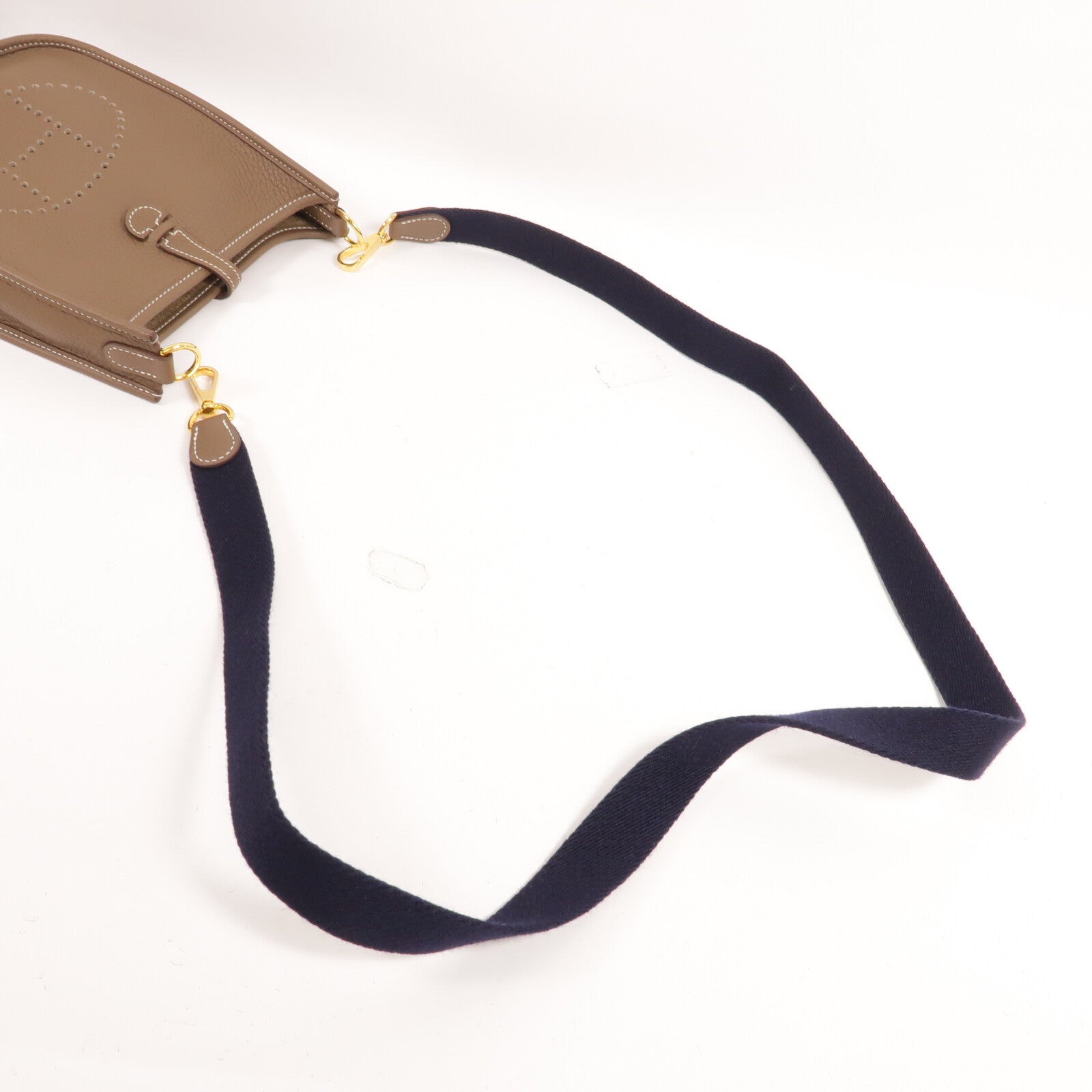 HERMES Clemence皮革Evelyne TPM肩背袋Etoupe