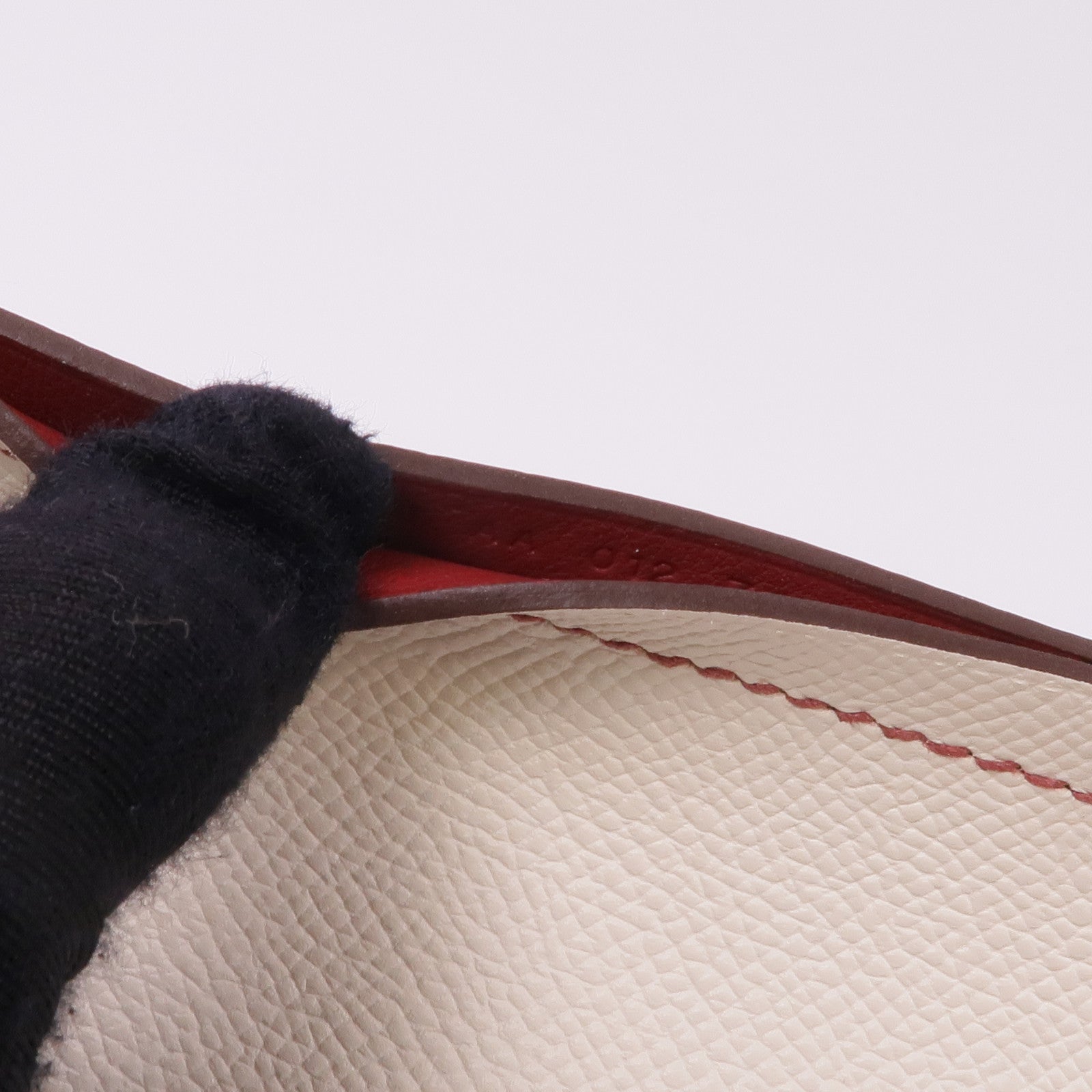 HERMES Epsom皮革H Sellier Glasses Case銀扣眼鏡盒Craie