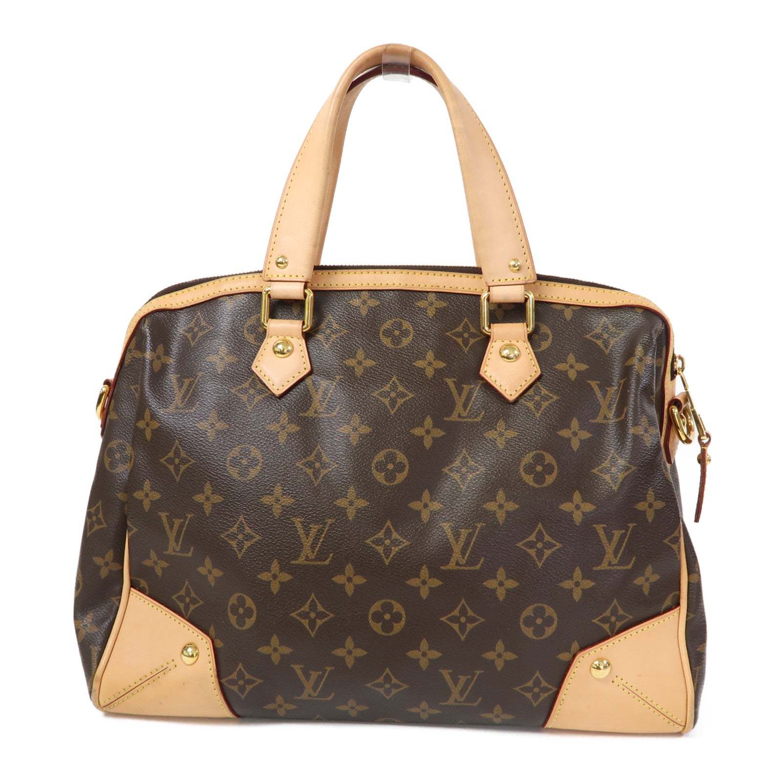 LOUIS VUITTON Monogram Retiro PM金扣手挽肩背兩用袋啡色