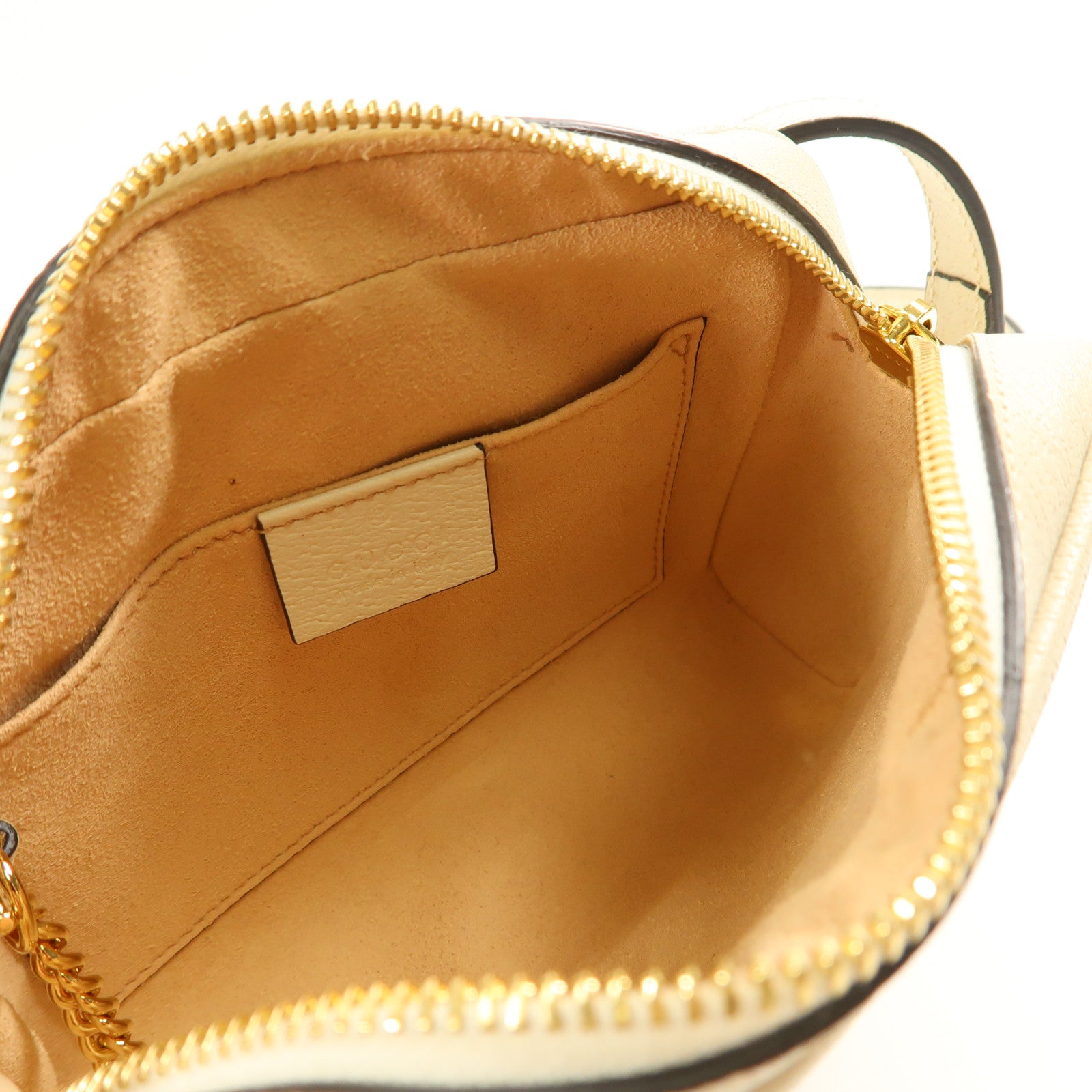 GUCCI 【激減優惠】牛皮皮革Ophidia Mini金扣肩背袋白色