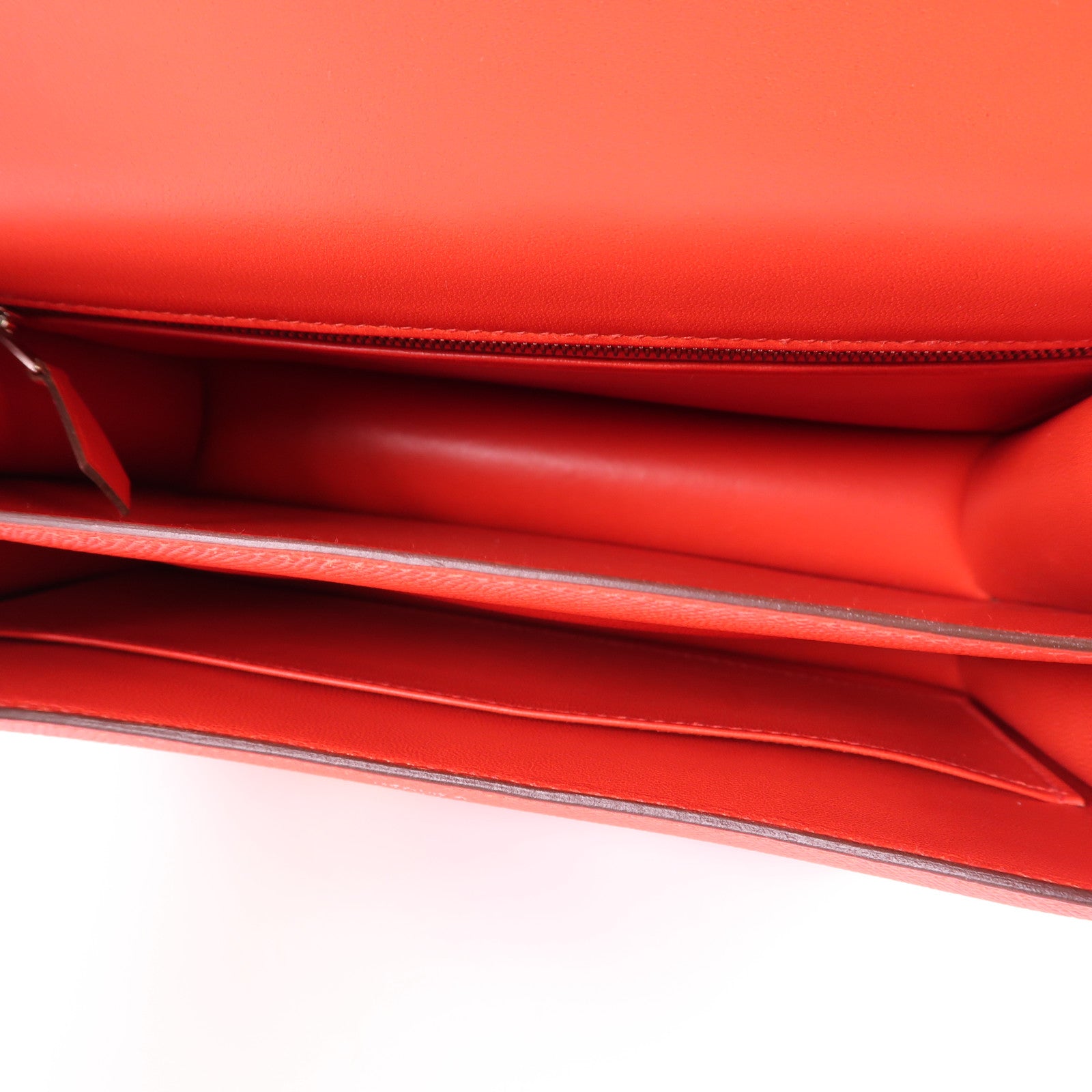 HERMES Epsom皮革Constance 24銀扣肩背袋S3 Rouge de coeur