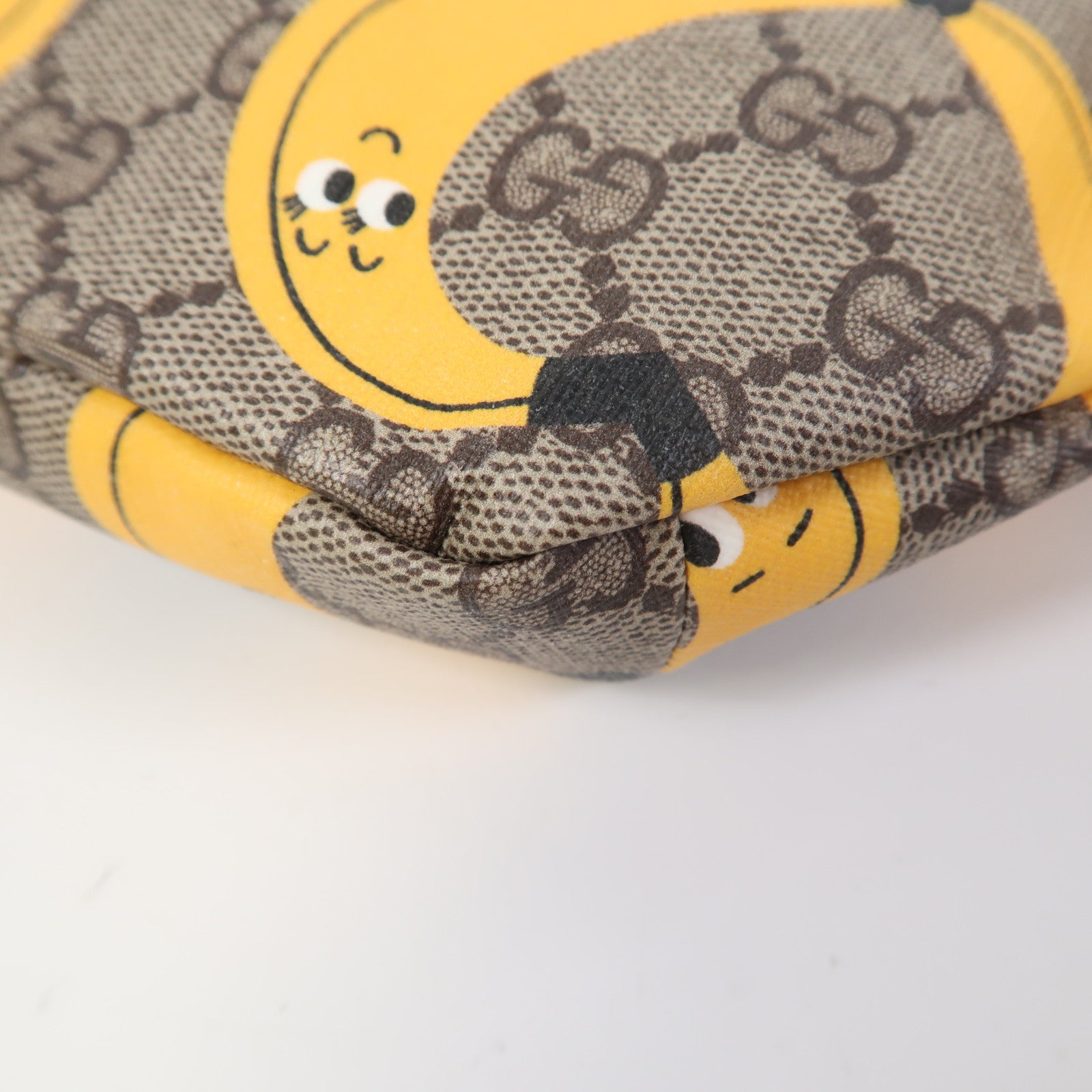 GUCCI 塗層帆布Waist Bag銀扣腰包啡色/橙色/黃色