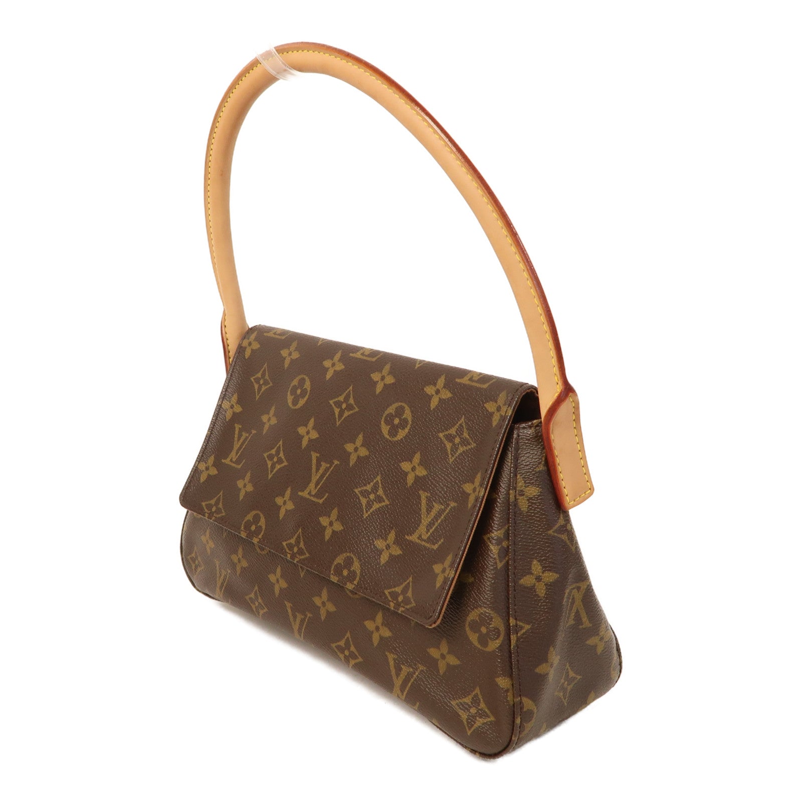 LOUIS VUITTON Monogram Mini Looping金扣肩背袋啡色