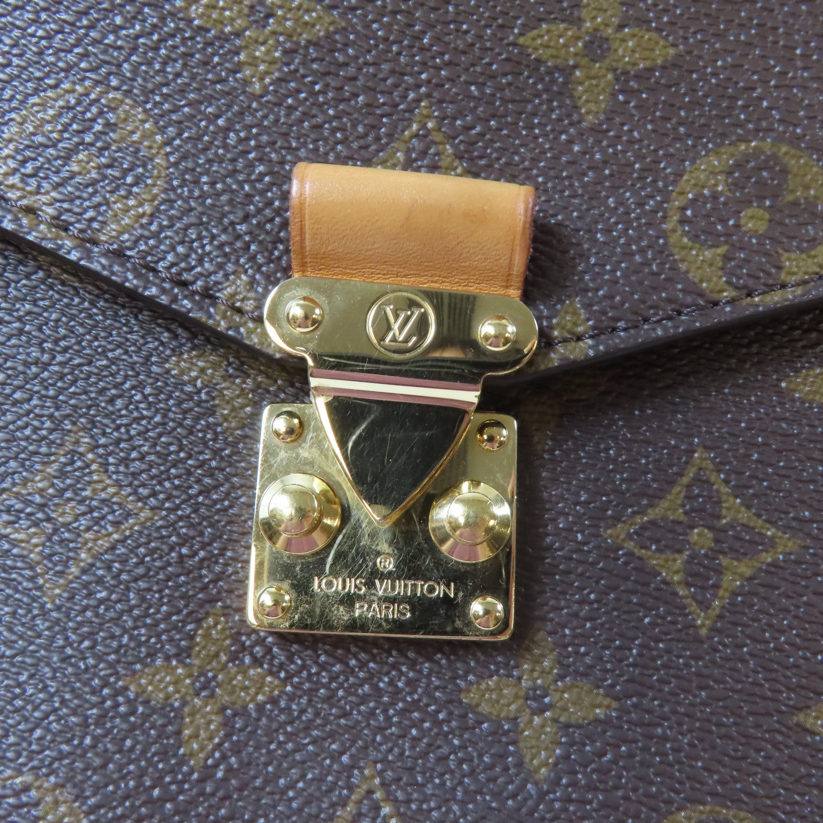 LOUIS VUITTON Monogram Pochette Metis金扣手挽肩背兩用袋啡色