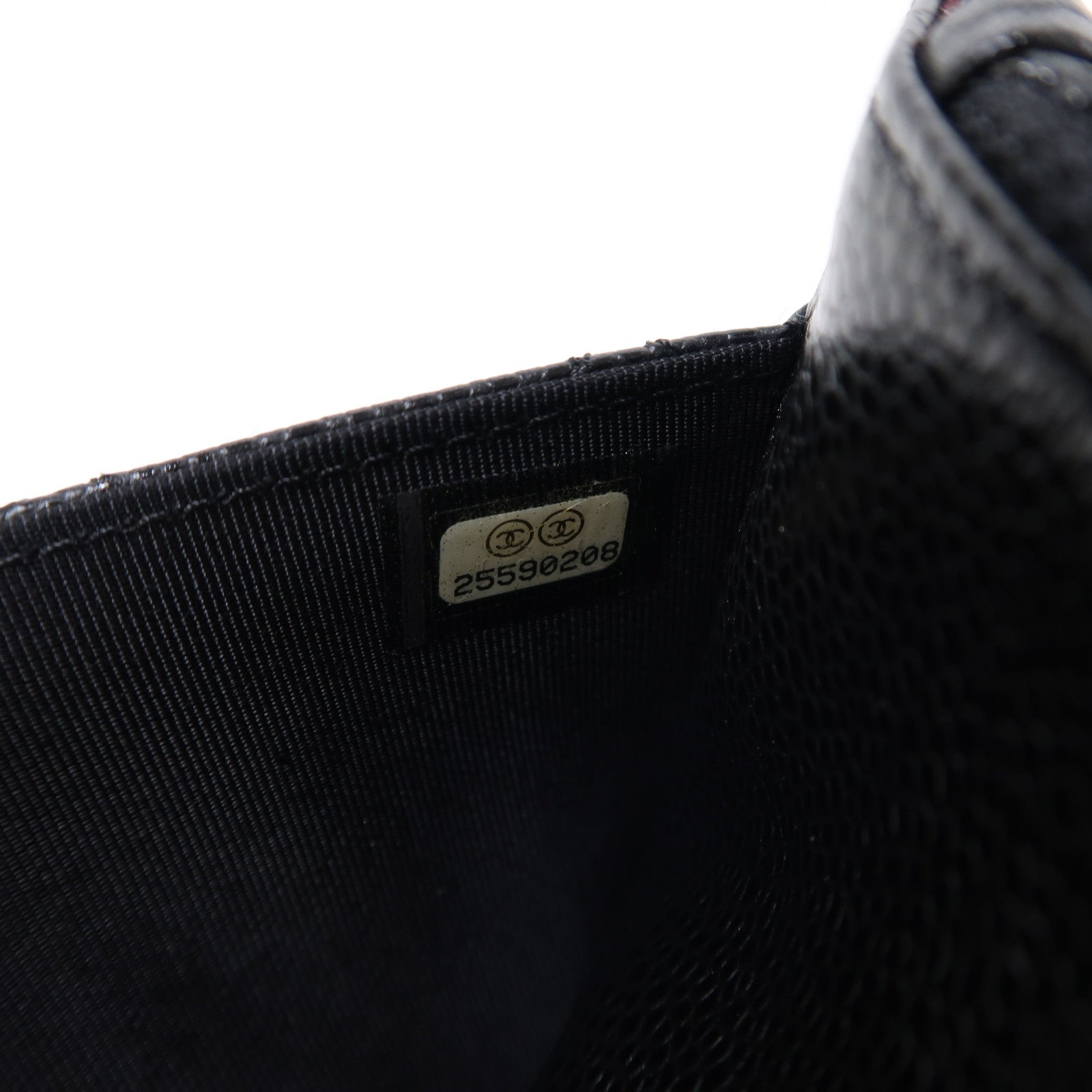 CHANEL 菱格Caviar皮革Wallet On Chain金扣鏈帶肩背袋黑色