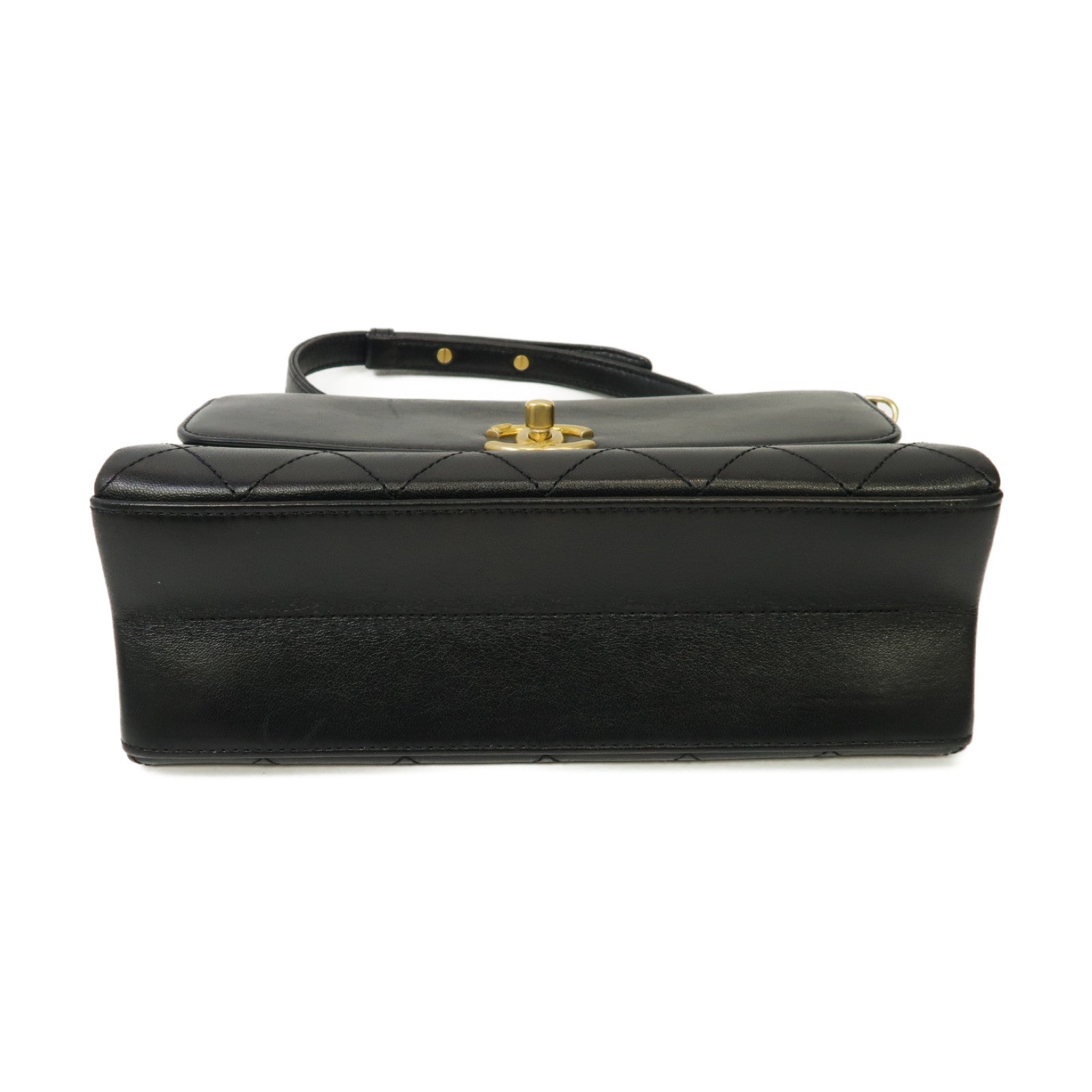 CHANEL 【激減優惠】菱格牛皮皮革Chain Shoulder Bag 金扣手挽肩背兩用袋黑色