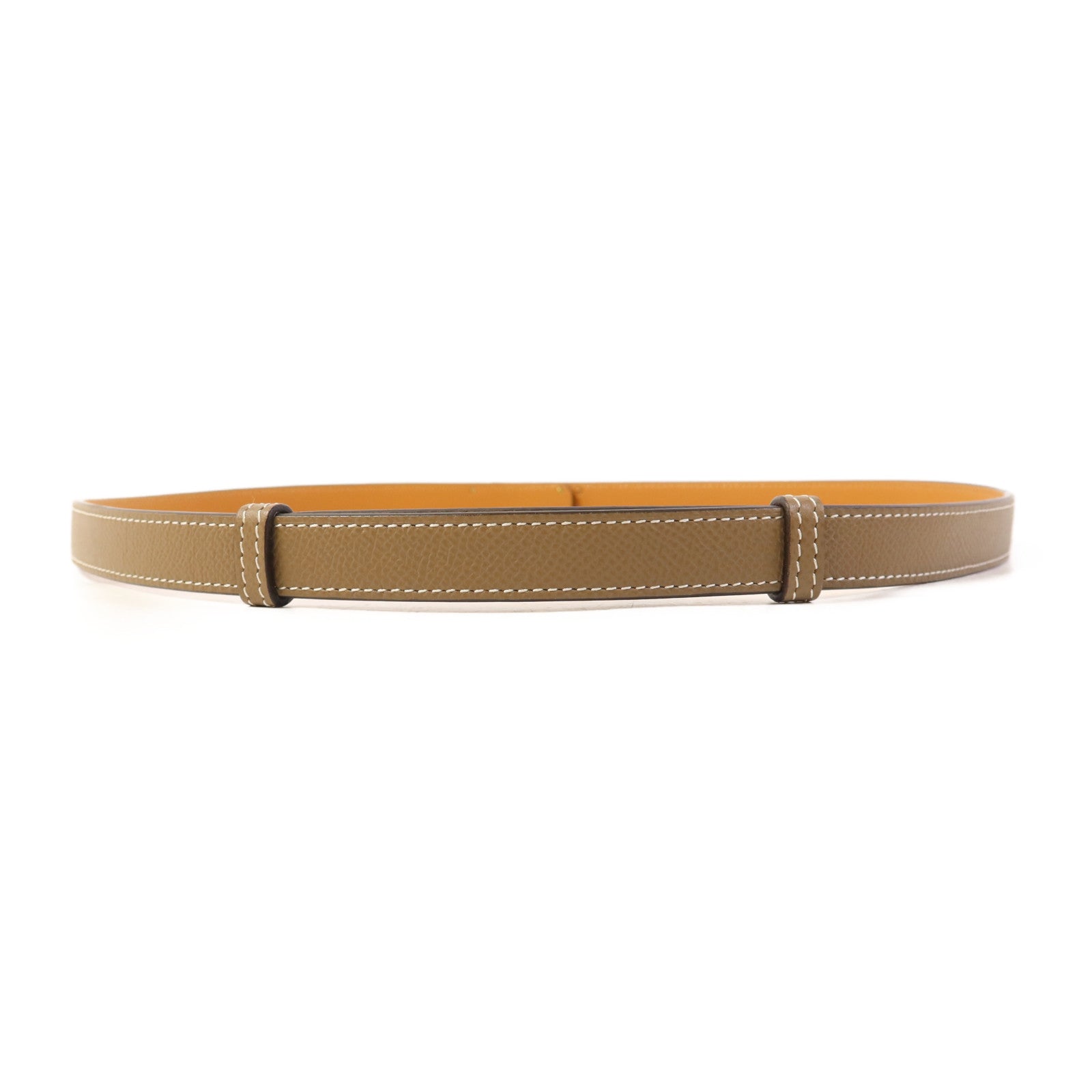 HERMES 【激減優惠】Epsom皮革Kelly Belt金扣皮帶Etoupe