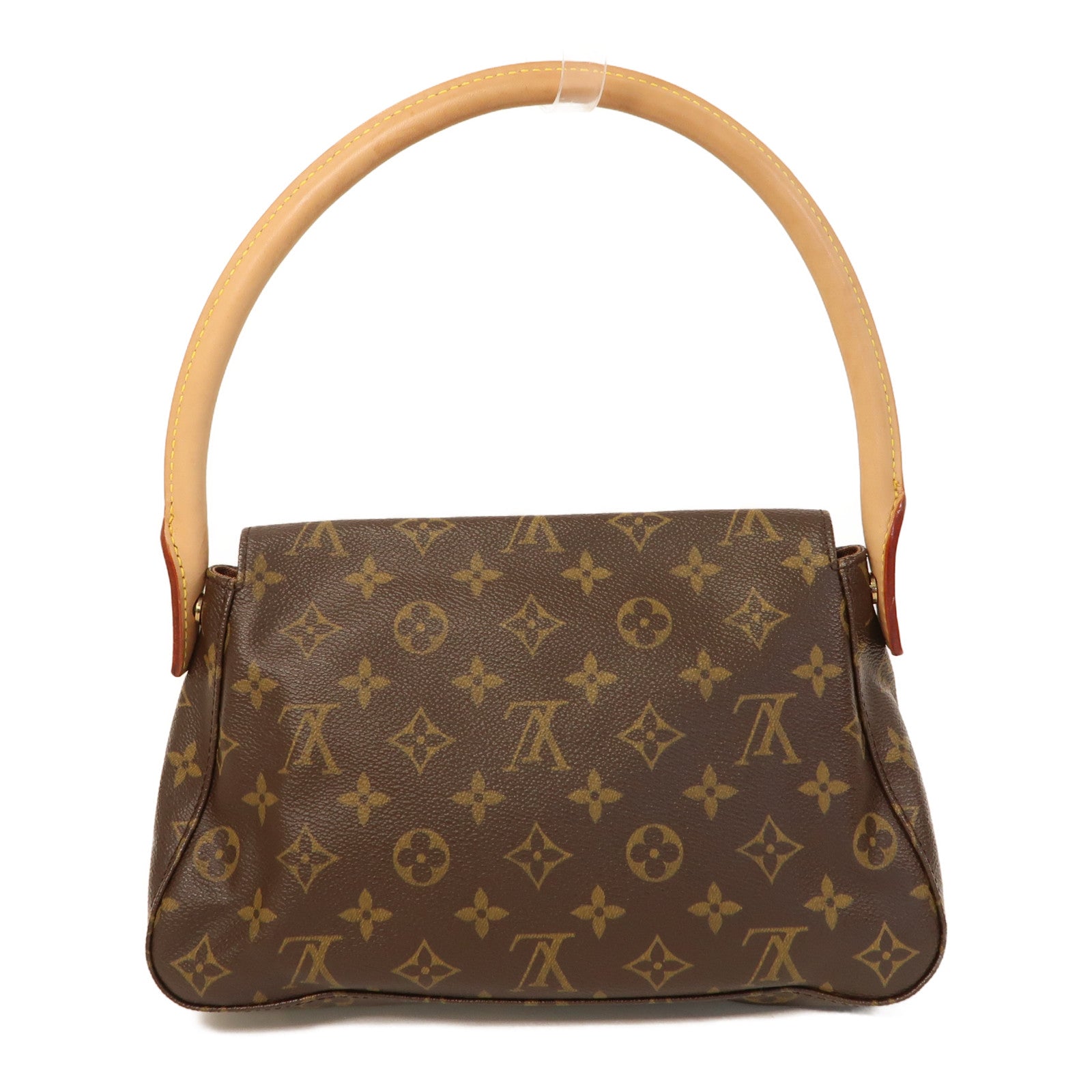 LOUIS VUITTON Monogram Mini Looping金扣肩背袋啡色