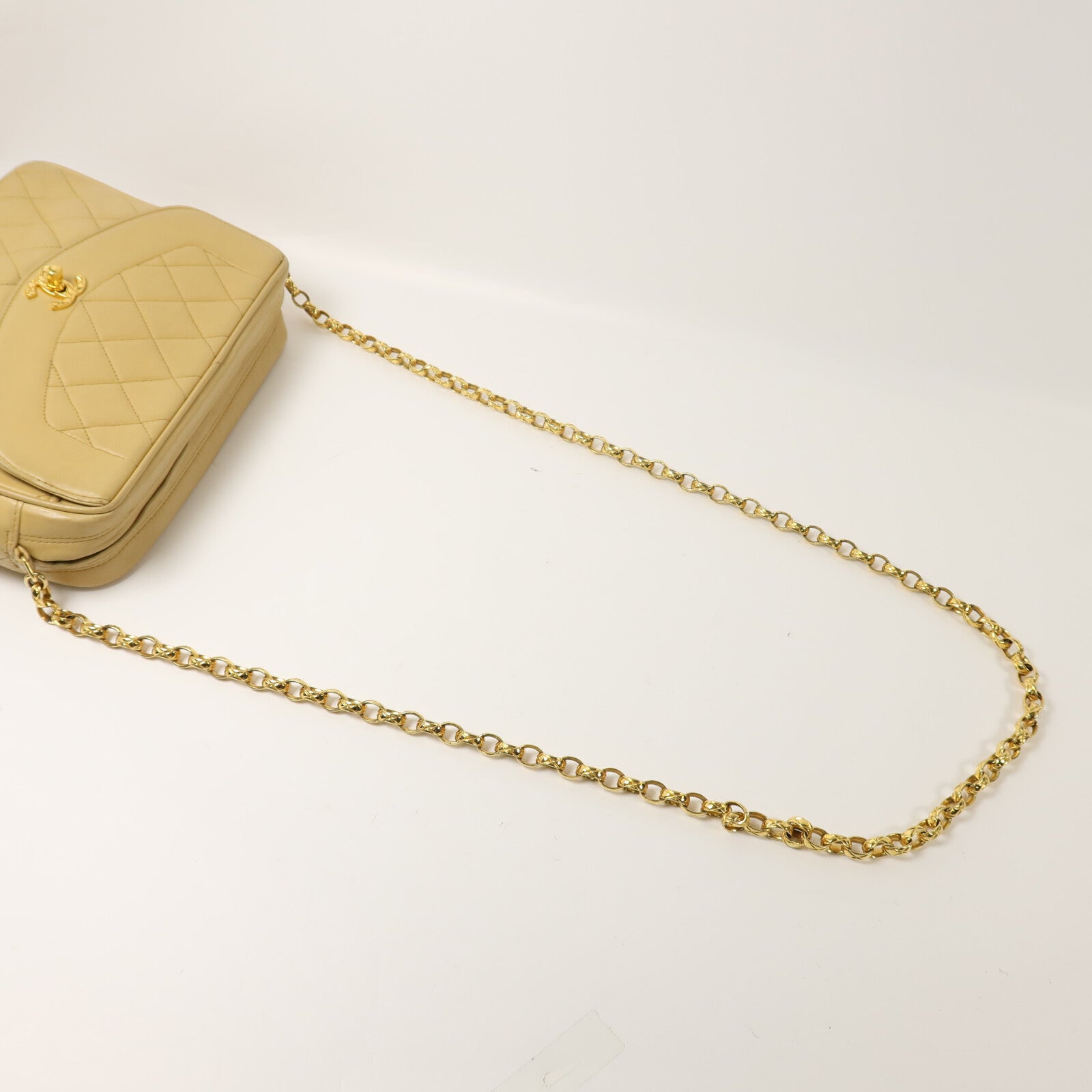 CHANEL 羊皮皮革Vintage Chain Shoulder鏈帶肩背袋