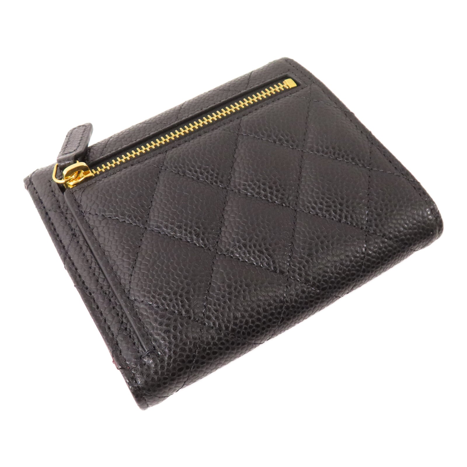 CHANEL 牛皮皮革Classic Wallet金扣短錢包