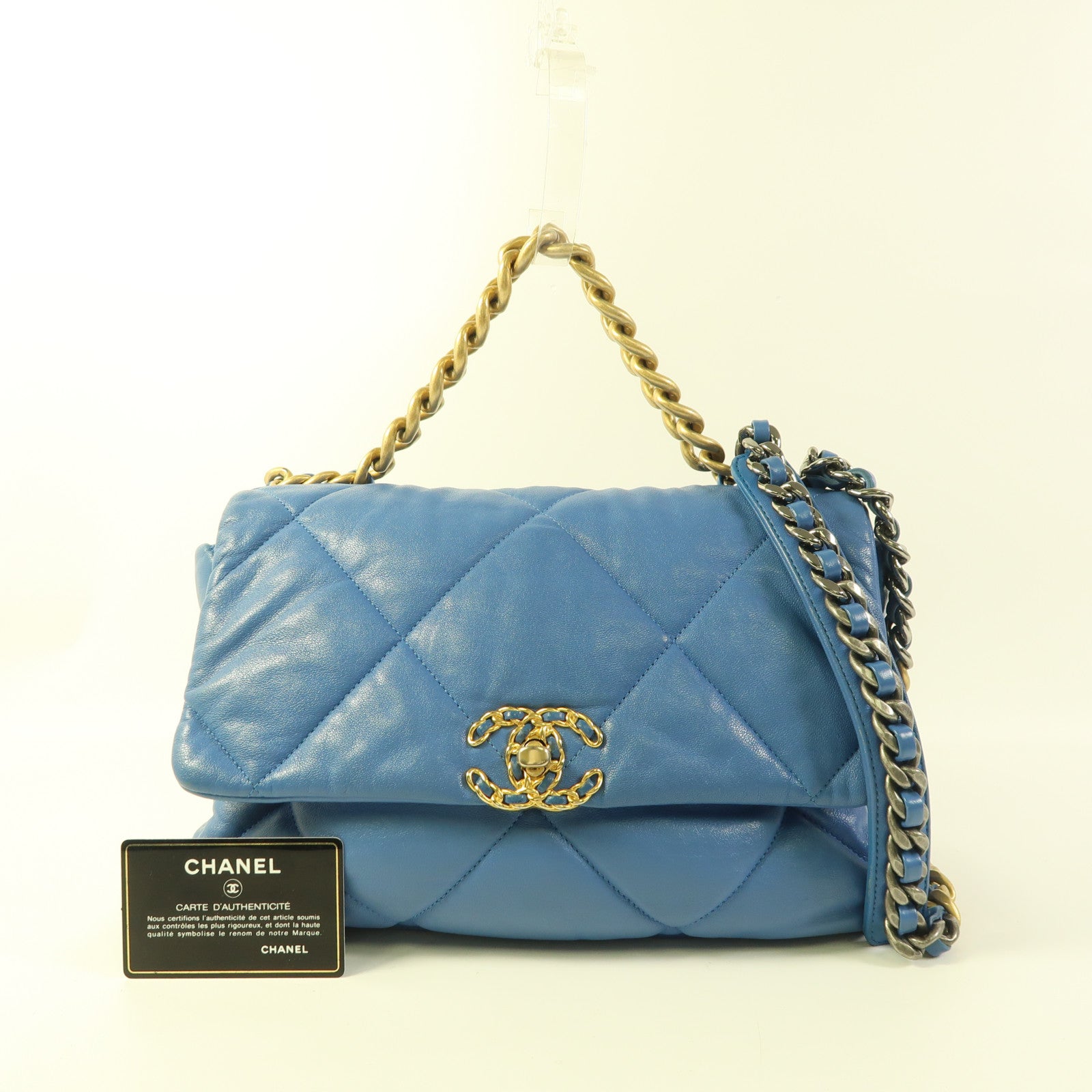 CHANEL 牛皮皮革Chanel 19 Large肩背袋