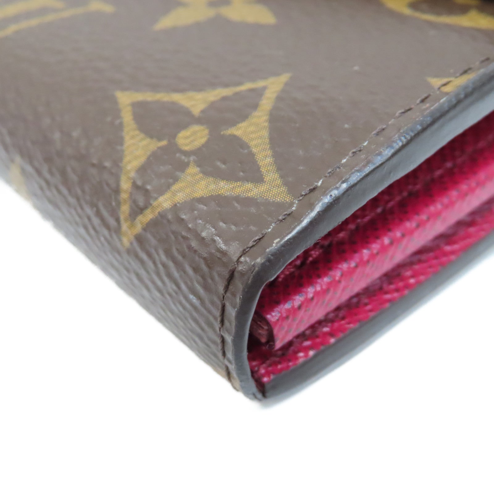 LOUIS VUITTON Monogram Long Wallet金扣啪鈕長錢包啡色