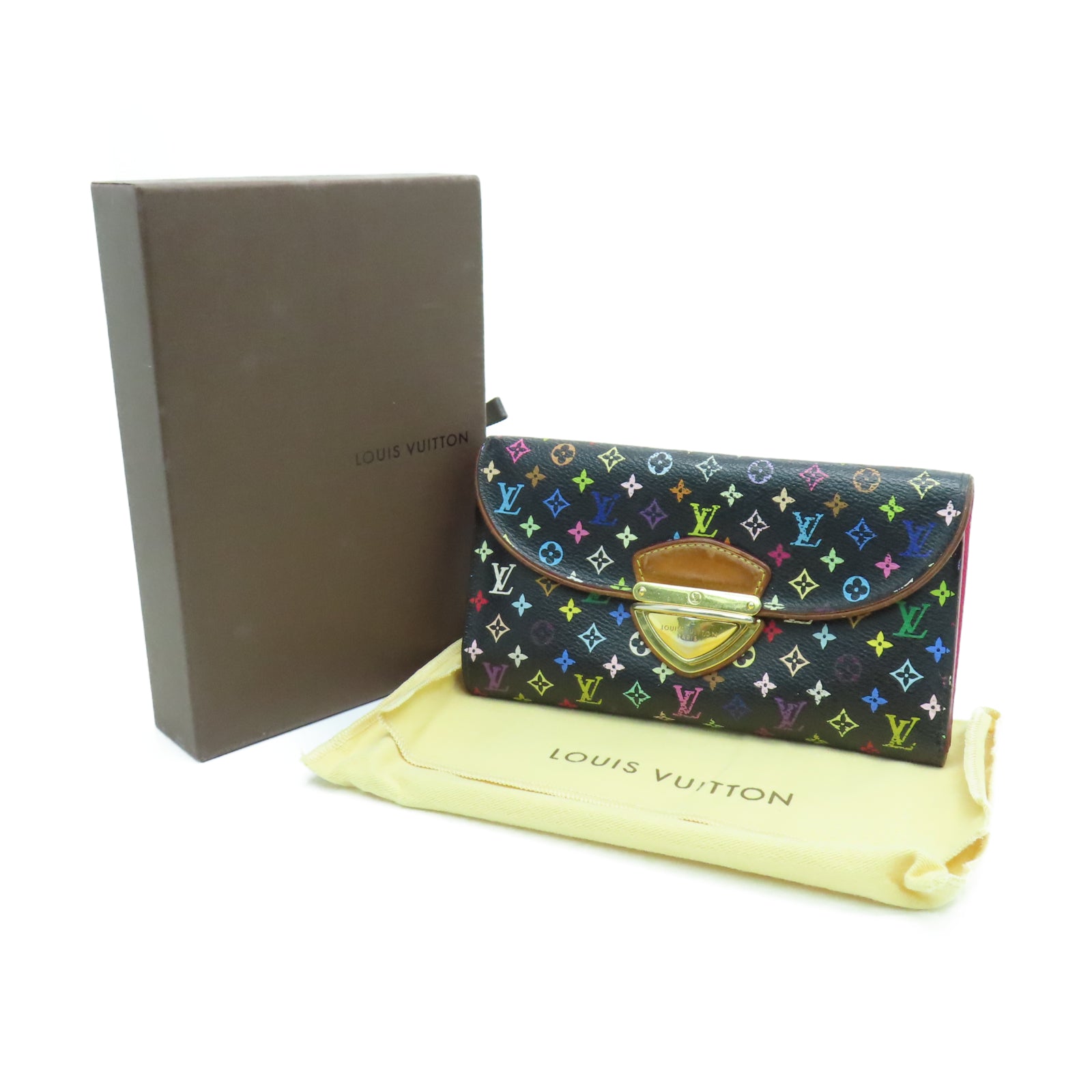 LOUIS VUITTON Multicolore Wallet金扣长钱包黑色