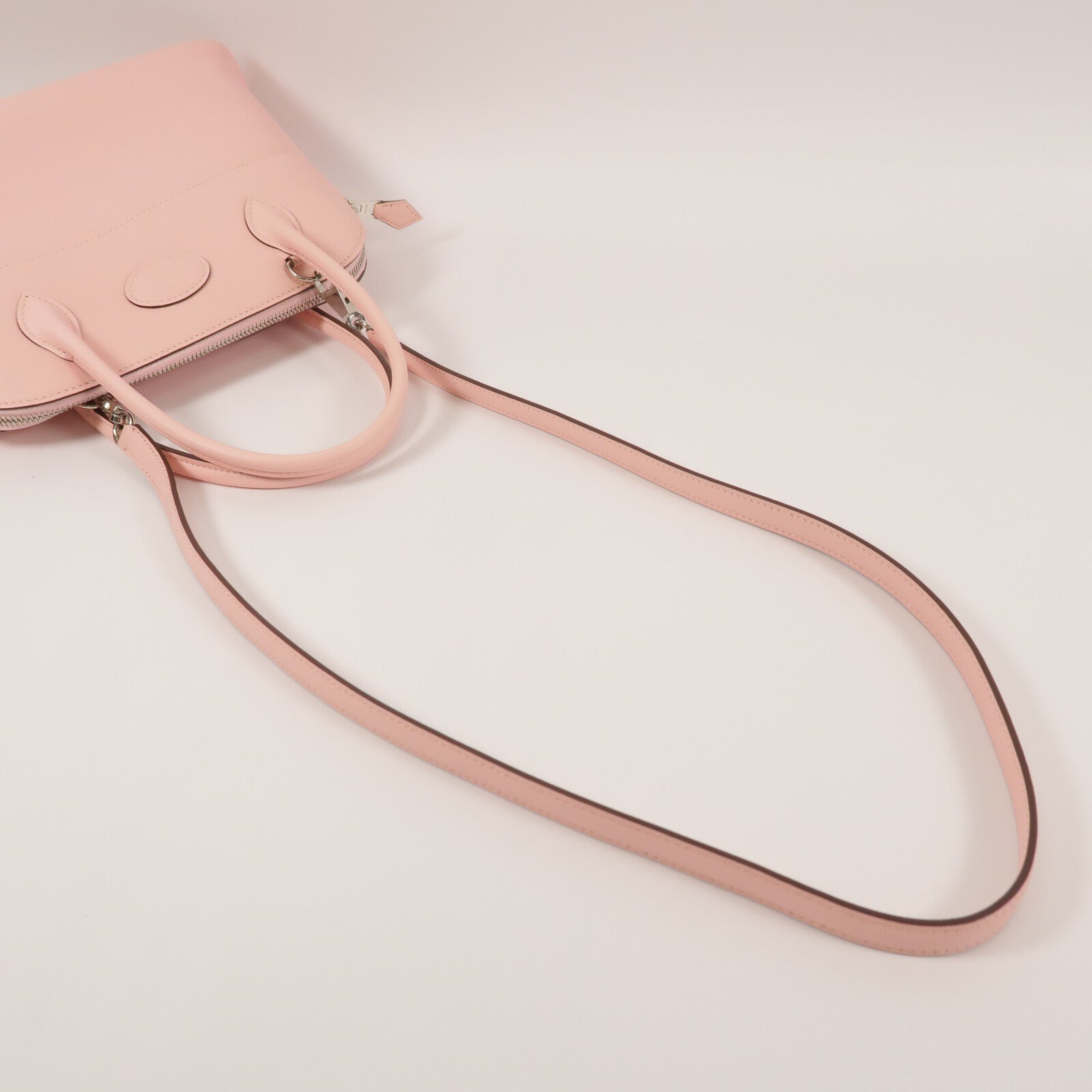 HERMES Swift皮革Bolide 27手挽肩背兩用袋Rose Sakura