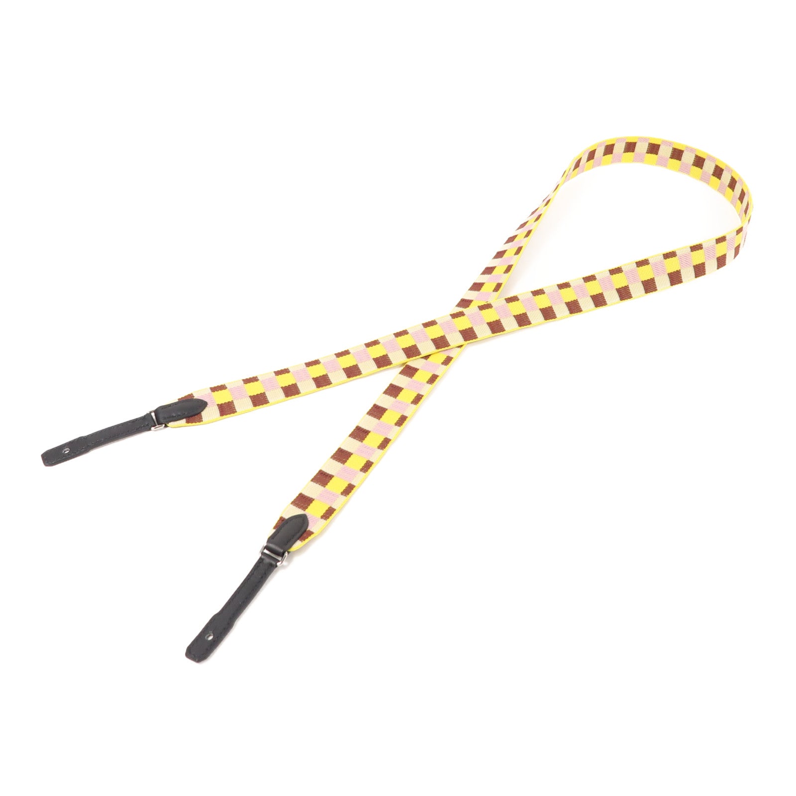 HERMES 【激減優惠】帆布Shoulder Strap銀扣肩背帶