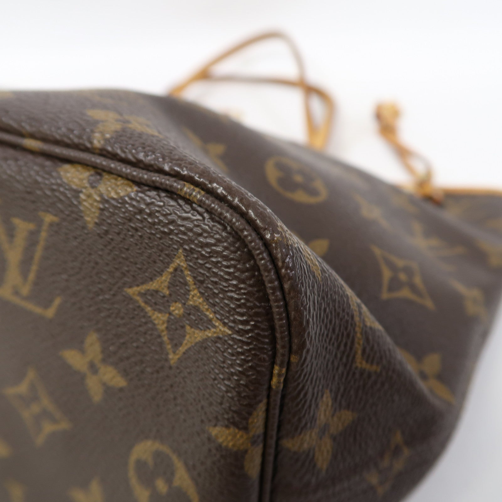 LOUIS VUITTON Monogram Neverfull PM金扣肩背袋啡色