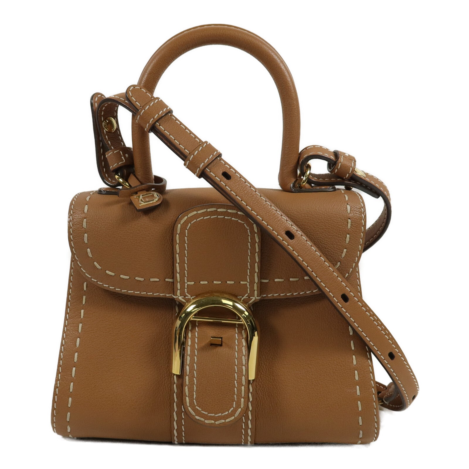 Delvaux 牛皮皮革Brillant Mini手挽肩背兩用袋
