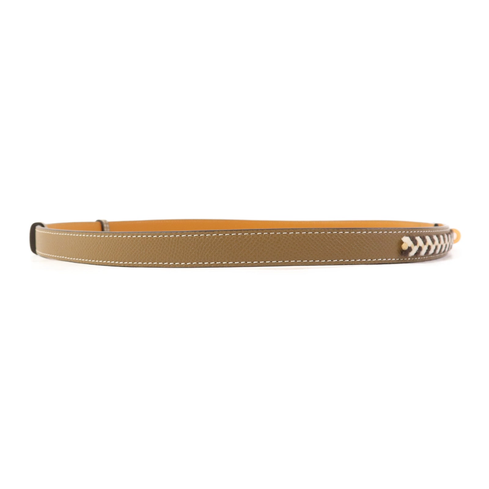 HERMES 【激減優惠】Epsom皮革Kelly Belt金扣皮帶Etoupe