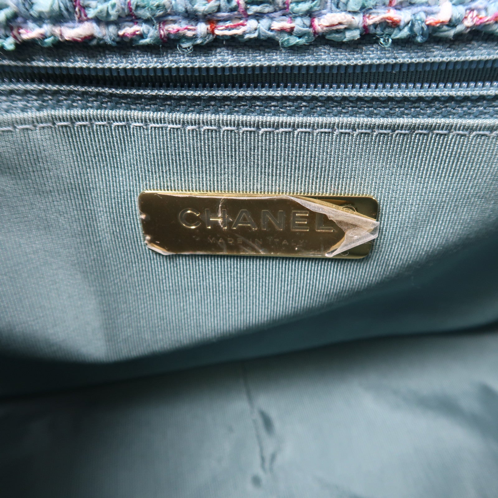 CHANEL 斜紋軟呢Shoulder Bag金扣鏈帶肩背袋