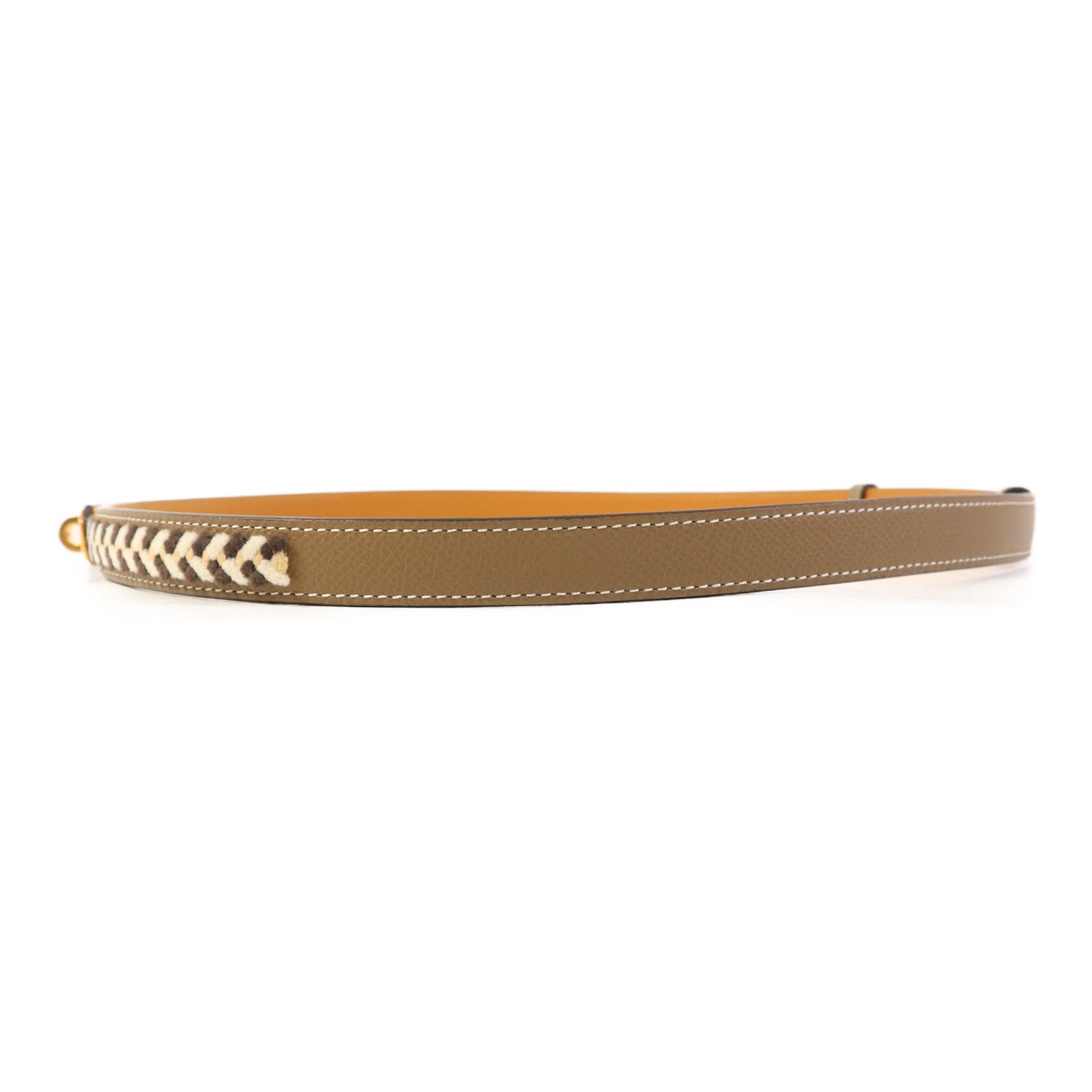 HERMES 【激減優惠】Epsom皮革Kelly Belt金扣皮帶Etoupe
