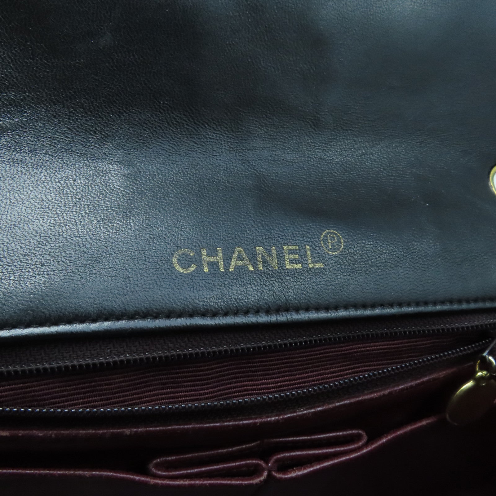 CHANEL rhombic sheepskin leather Chain Shoulder gold buckle shoulder bag black
