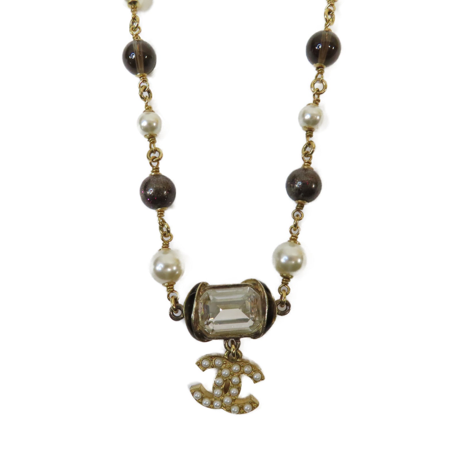 CHANEL 【激減優惠】金屬/PVC Necklace項鍊金色