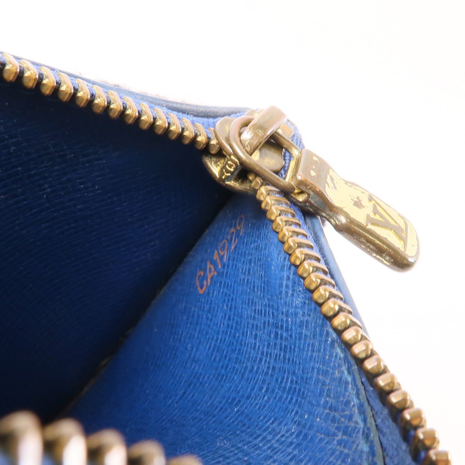 LOUIS VUITTON Epi Cles Coin Purse金扣零錢包藍色