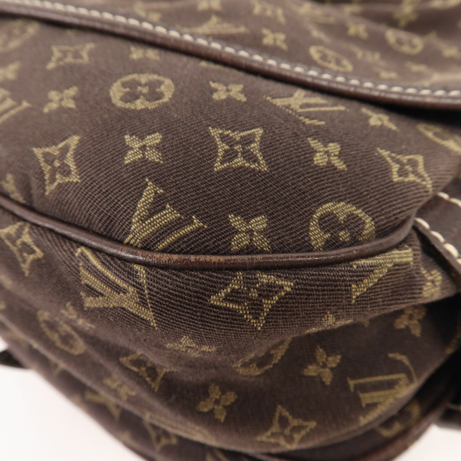 LOUIS VUITTON Monogram Mini Lin Saumur 30金扣肩背袋
