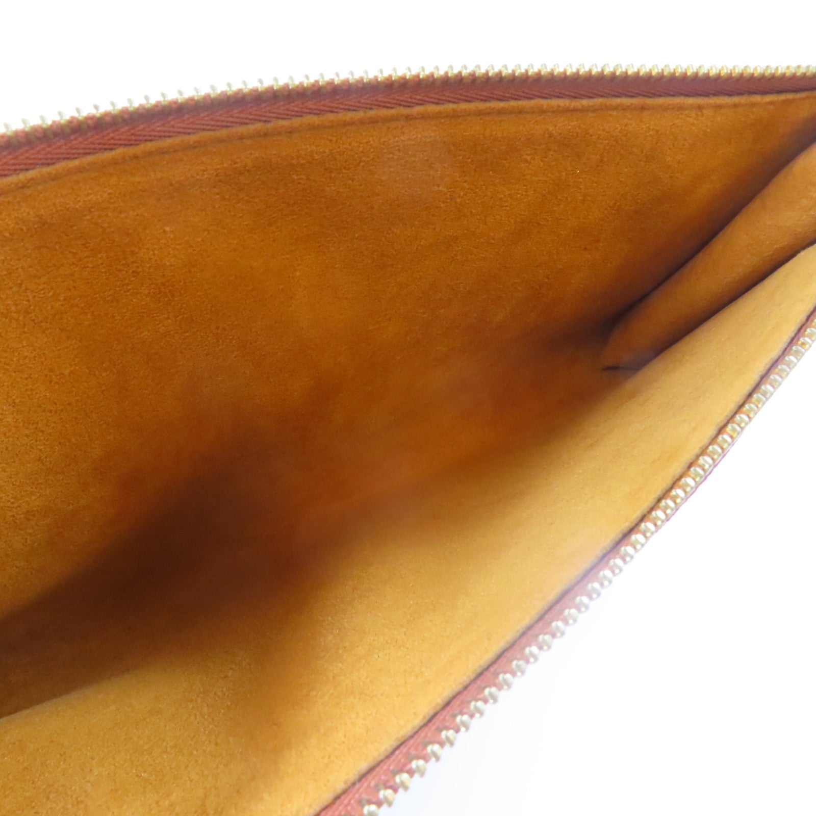 LOUIS VUITTON 【激減優惠】Epi Pochette Accessories金扣手挽袋啡色