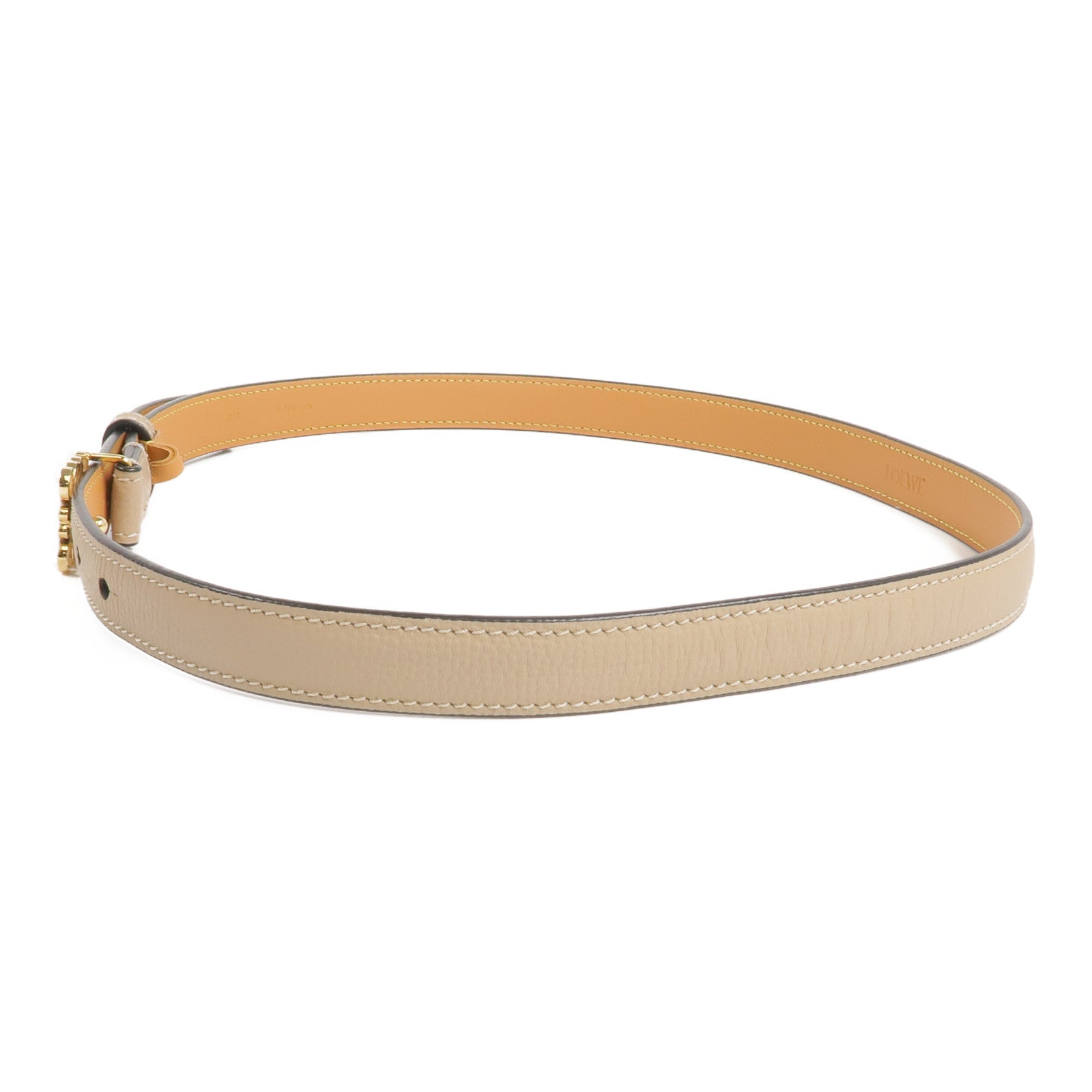 LOEWE 牛皮皮革Anagram Belt金扣皮帶