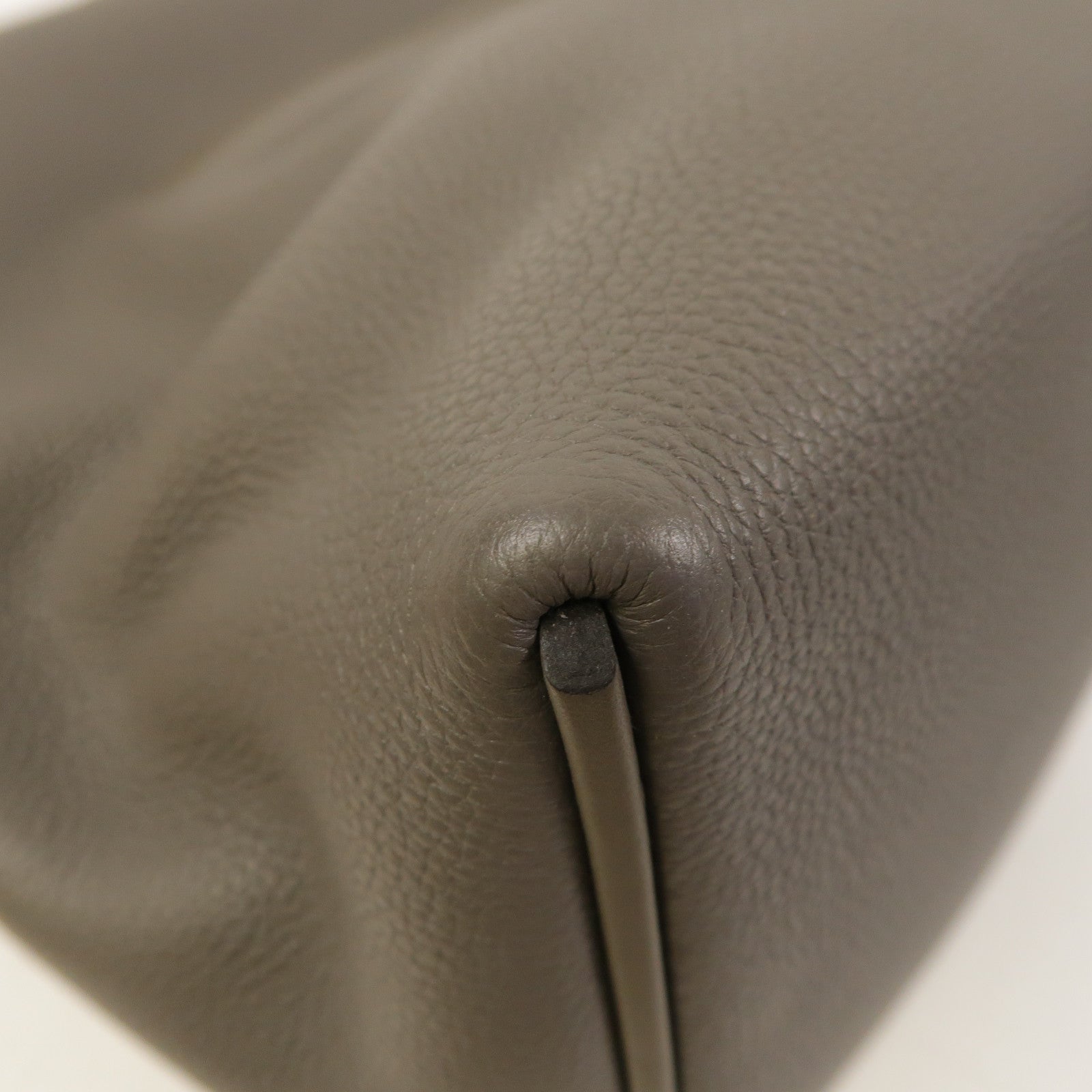HERMES Togo/Swift皮革24/24 35cm銀扣手挽袋錫器灰色