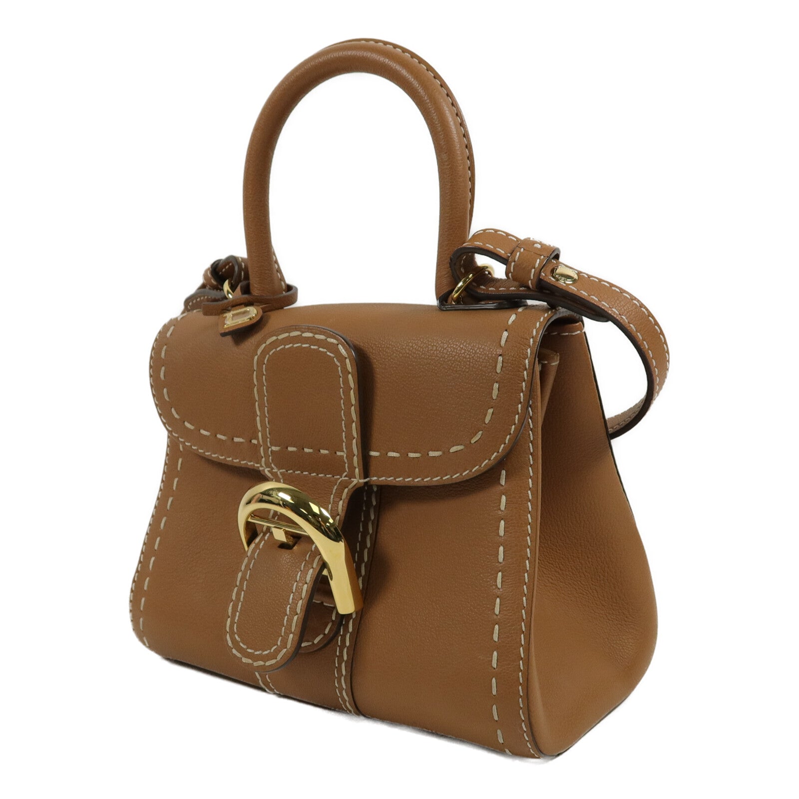 Delvaux 牛皮皮革Brillant Mini手挽肩背兩用袋