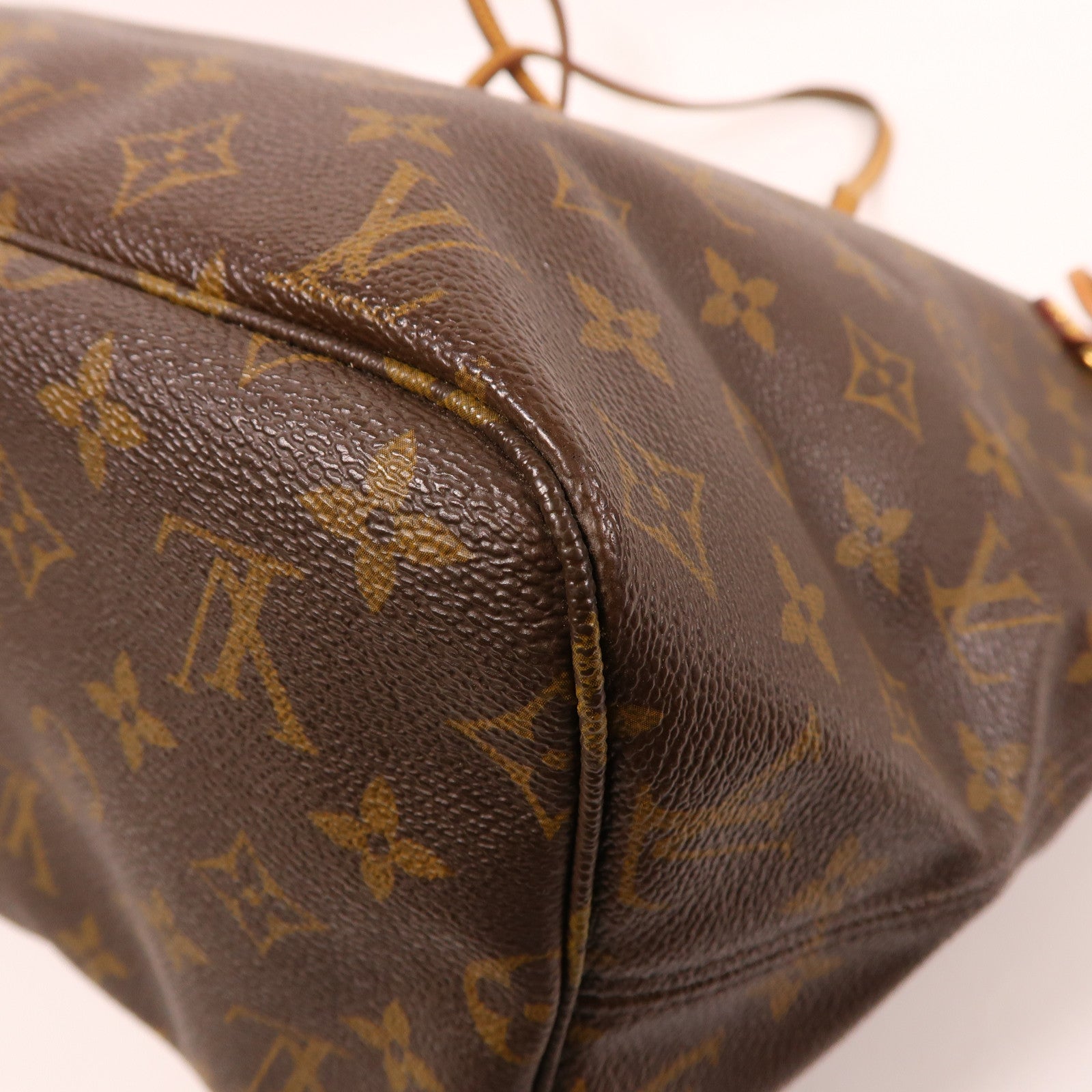 LOUIS VUITTON 【激減優惠】Monogram Neverfull MM金扣肩背袋啡色