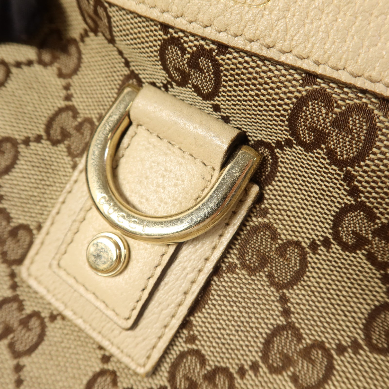 GUCCI 帆布Abbey Tote Bag金扣手挽袋