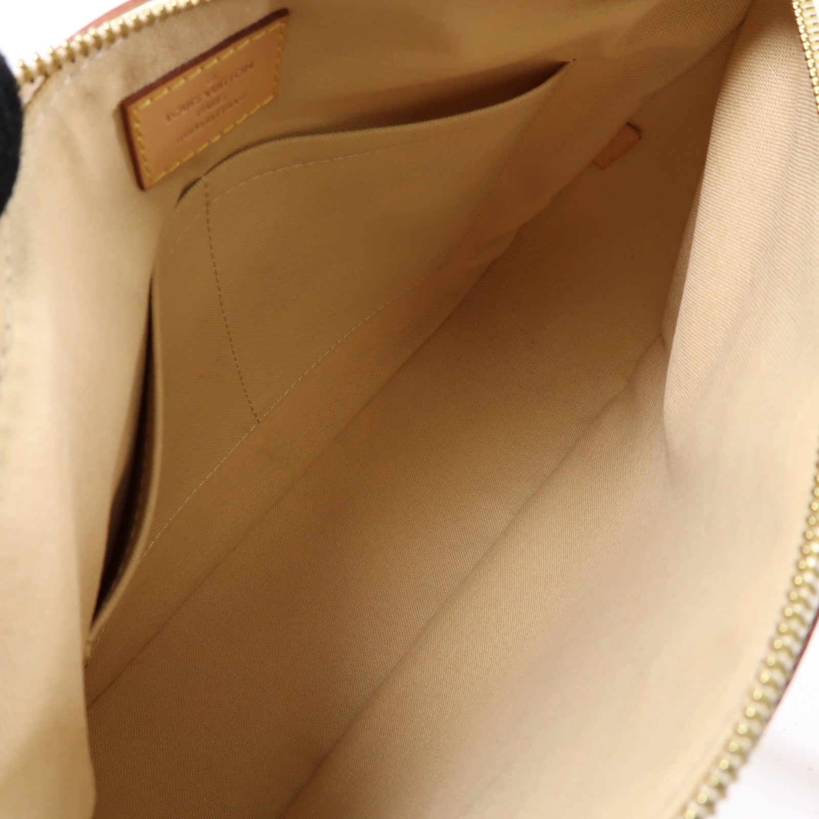 LOUIS VUITTON Damier Azur Siracusa金扣肩背袋白色