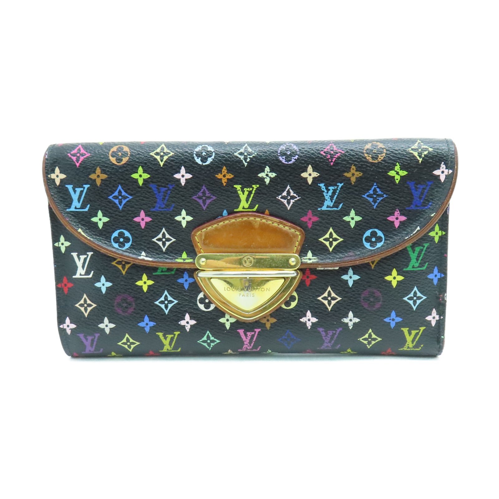 LOUIS VUITTON Multicolore Wallet金扣长钱包黑色