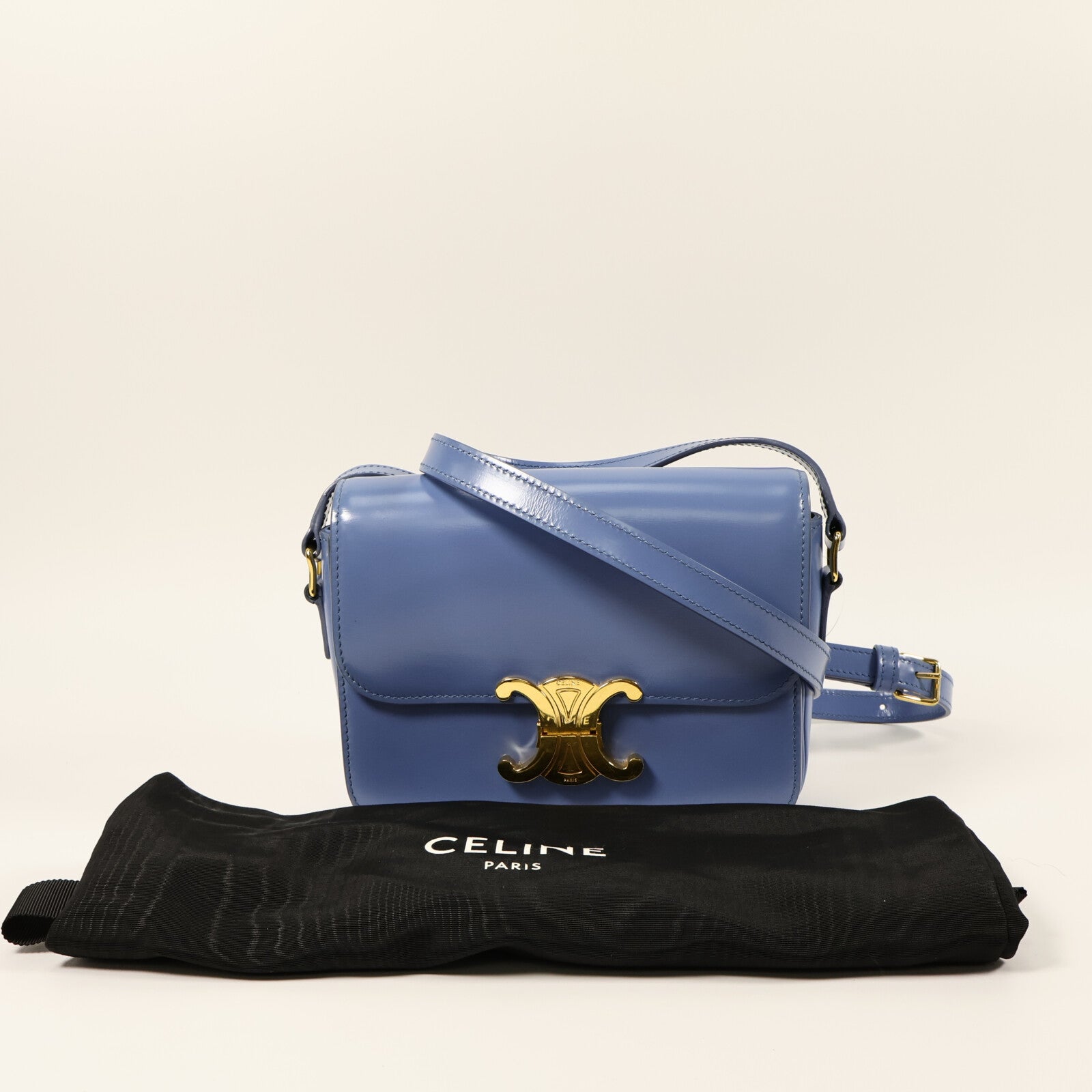 CELINE 牛皮皮革Teen Triomphe肩背袋