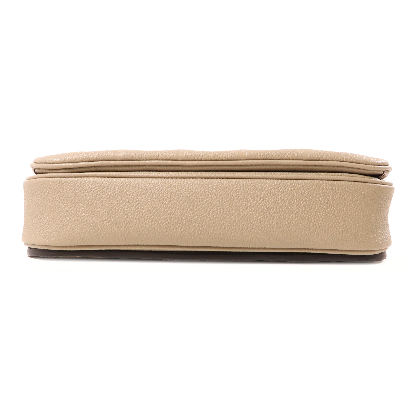 LOUIS VUITTON Monogram Empreinte Pochette Metis金扣手挽肩背兩用袋米色