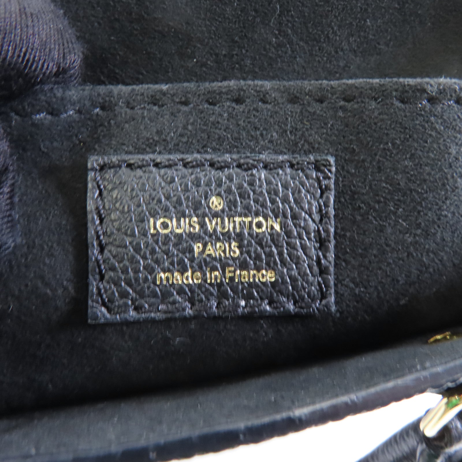 LOUIS VUITTON 【激減優惠】Monogram Empreinte Petit Sac Plat金扣手挽肩背兩用袋黑色
