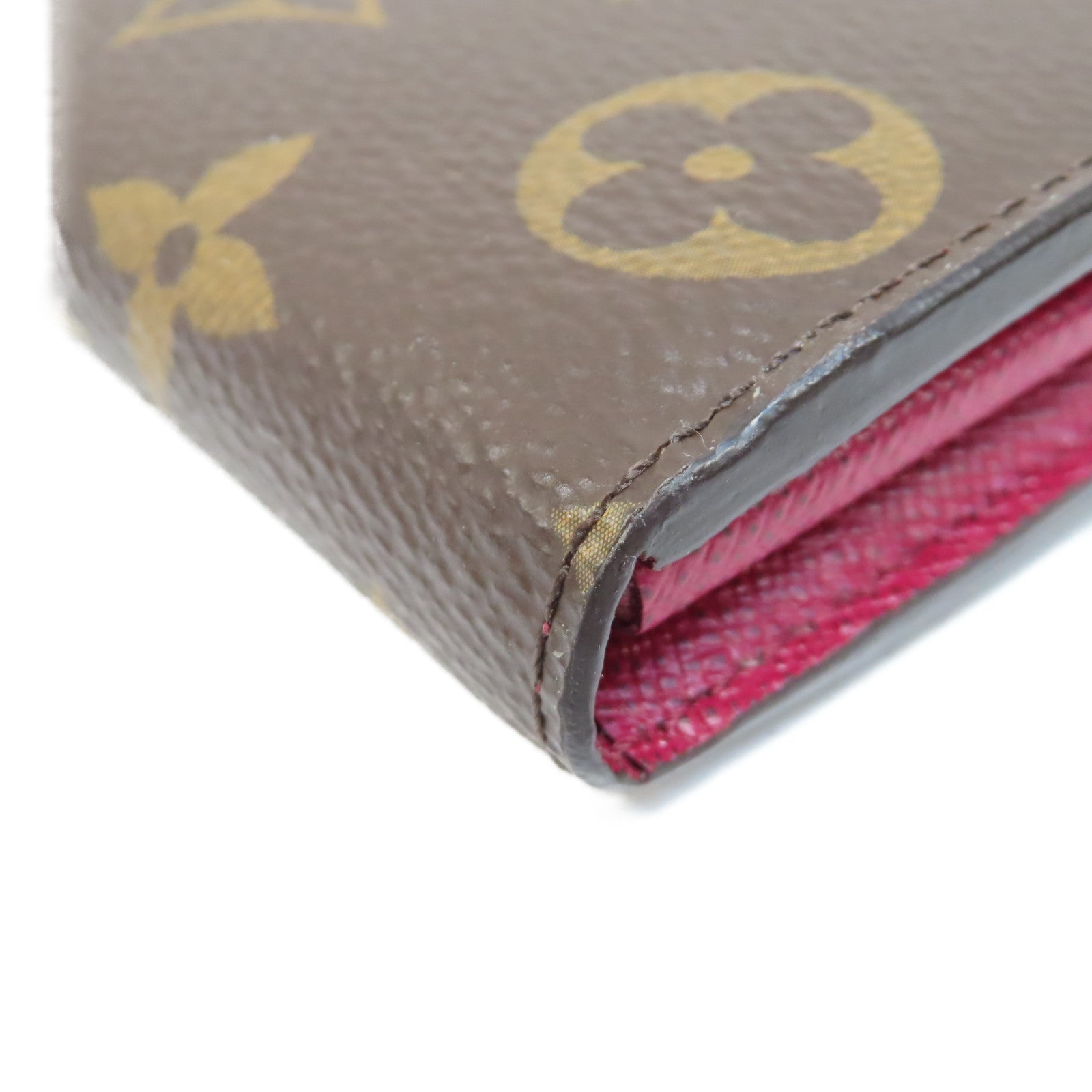 LOUIS VUITTON Monogram Long Wallet金扣啪鈕長錢包啡色